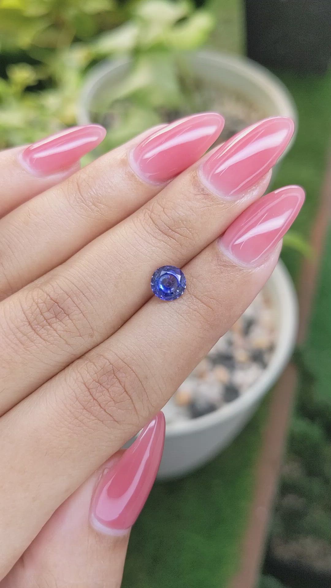 1.23 Ct. Blue Sapphire from Ceylon (Sri Lanka) Size Video