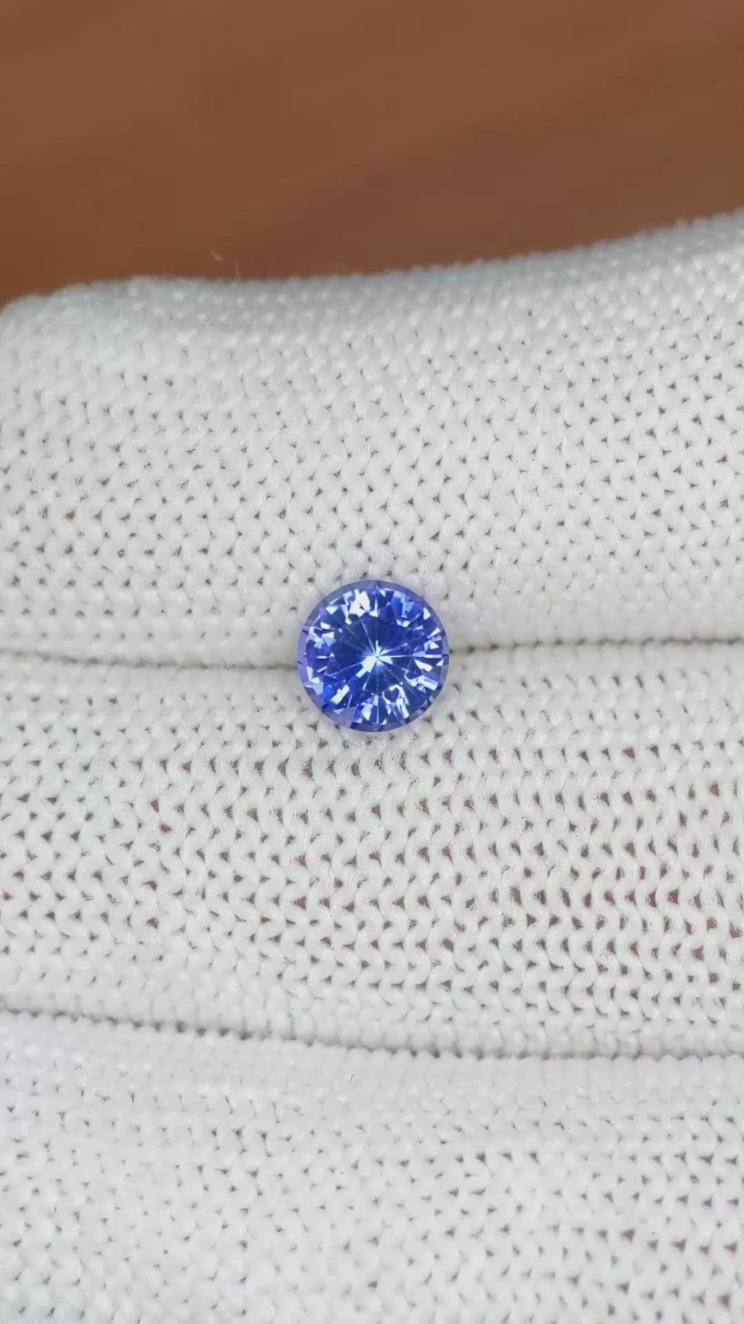 1.27 Ct. Blue Sapphire from Ceylon (Sri Lanka) Size Video