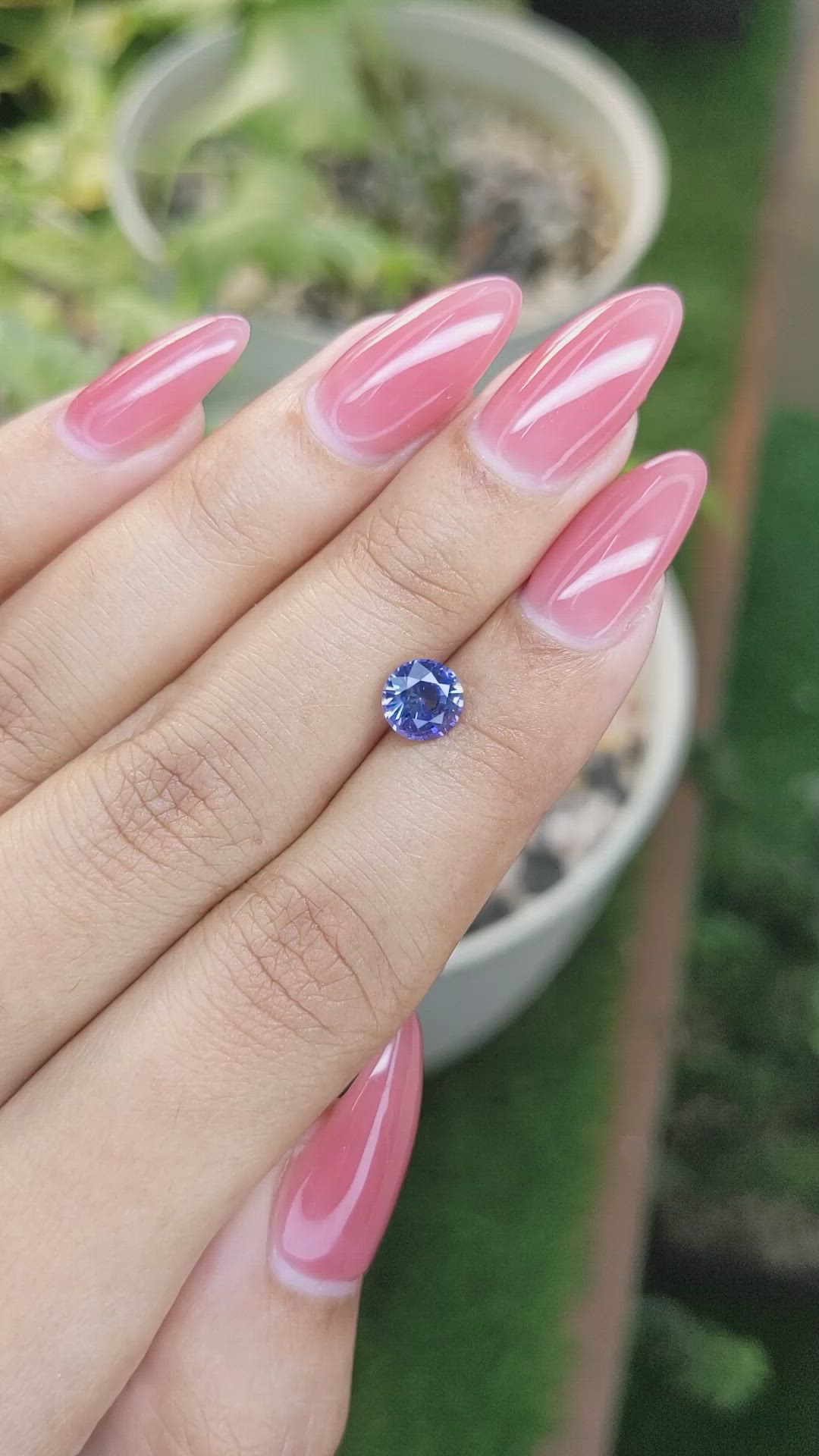 1.27 Ct. Blue Sapphire from Ceylon (Sri Lanka) Size Video