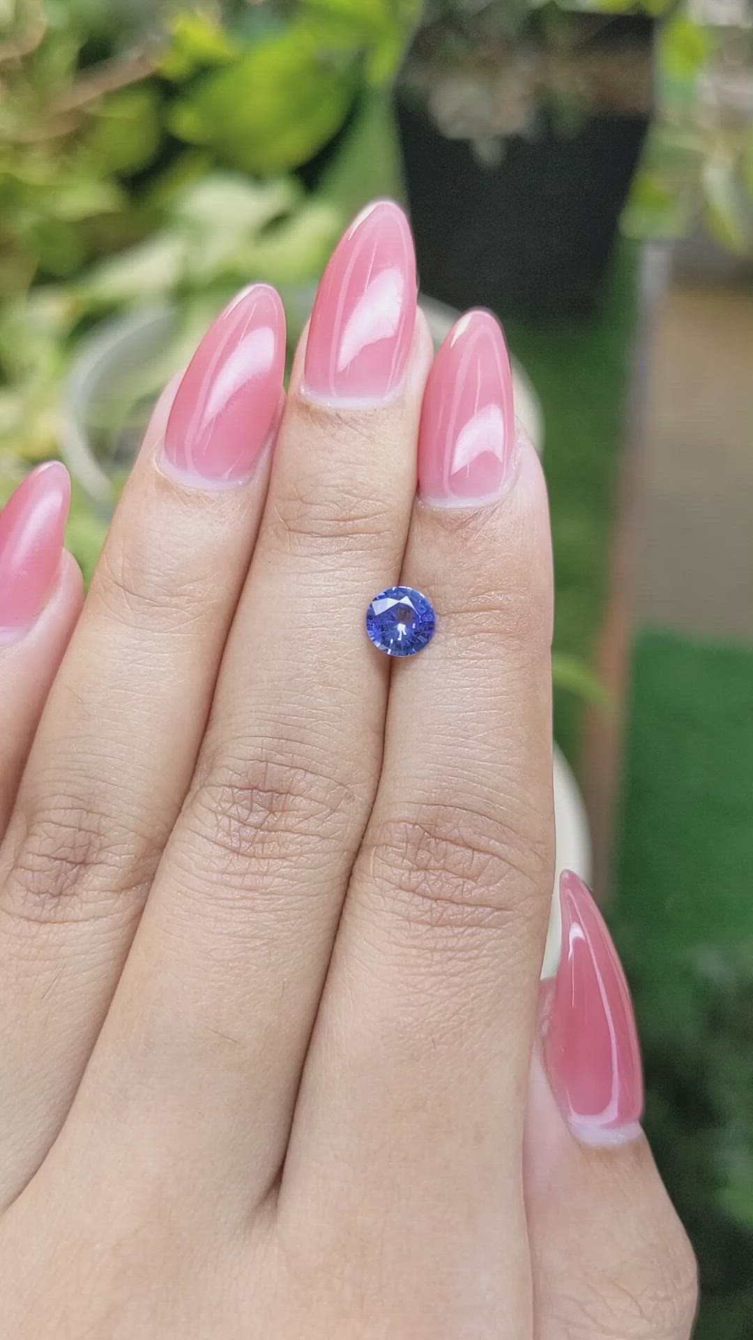 0.82 Ct. Blue Sapphire from Ceylon (Sri Lanka) Size Video