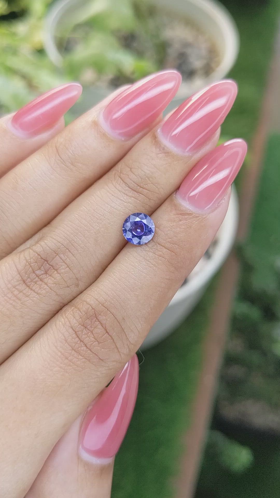 1.23 Ct. Blue Sapphire from Ceylon (Sri Lanka) Size Video