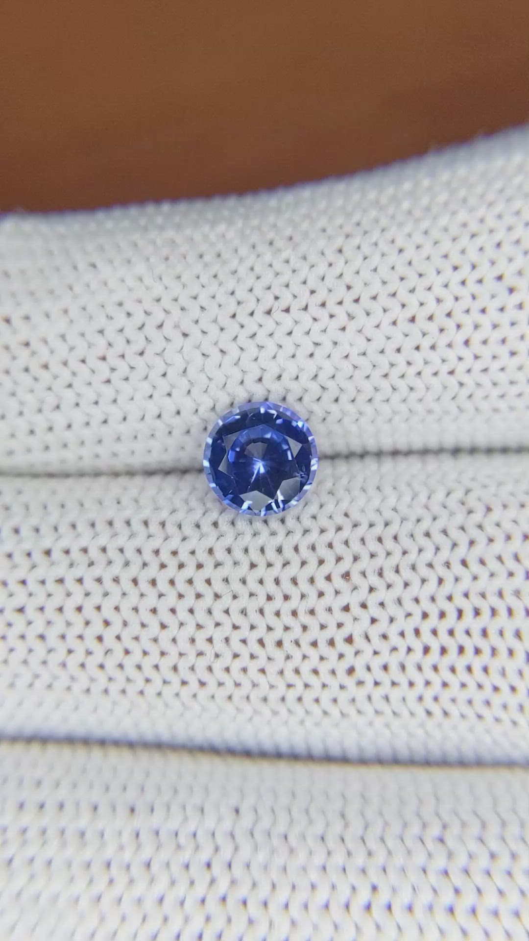 1.27 Ct. Blue Sapphire from Ceylon (Sri Lanka) Size Video