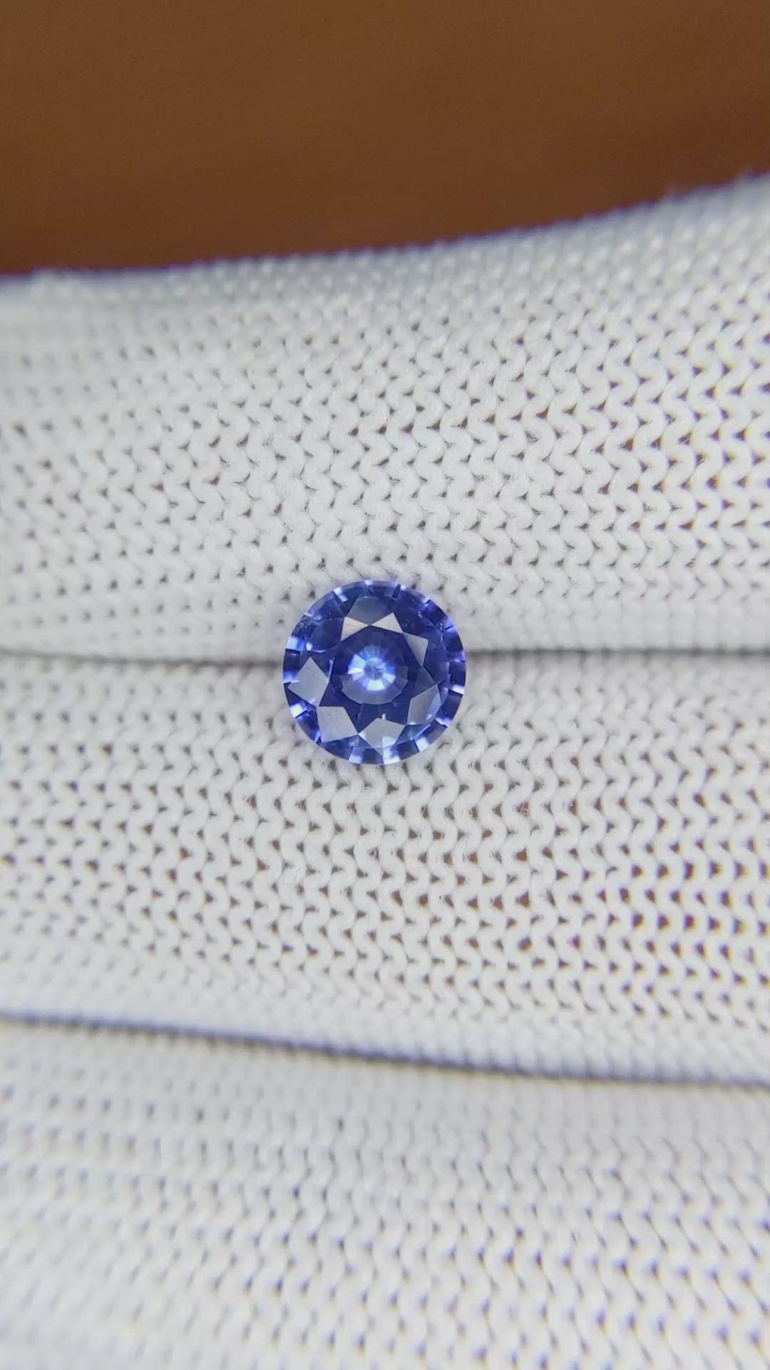 1.60 Ct. Blue Sapphire from Ceylon (Sri Lanka) Size Video