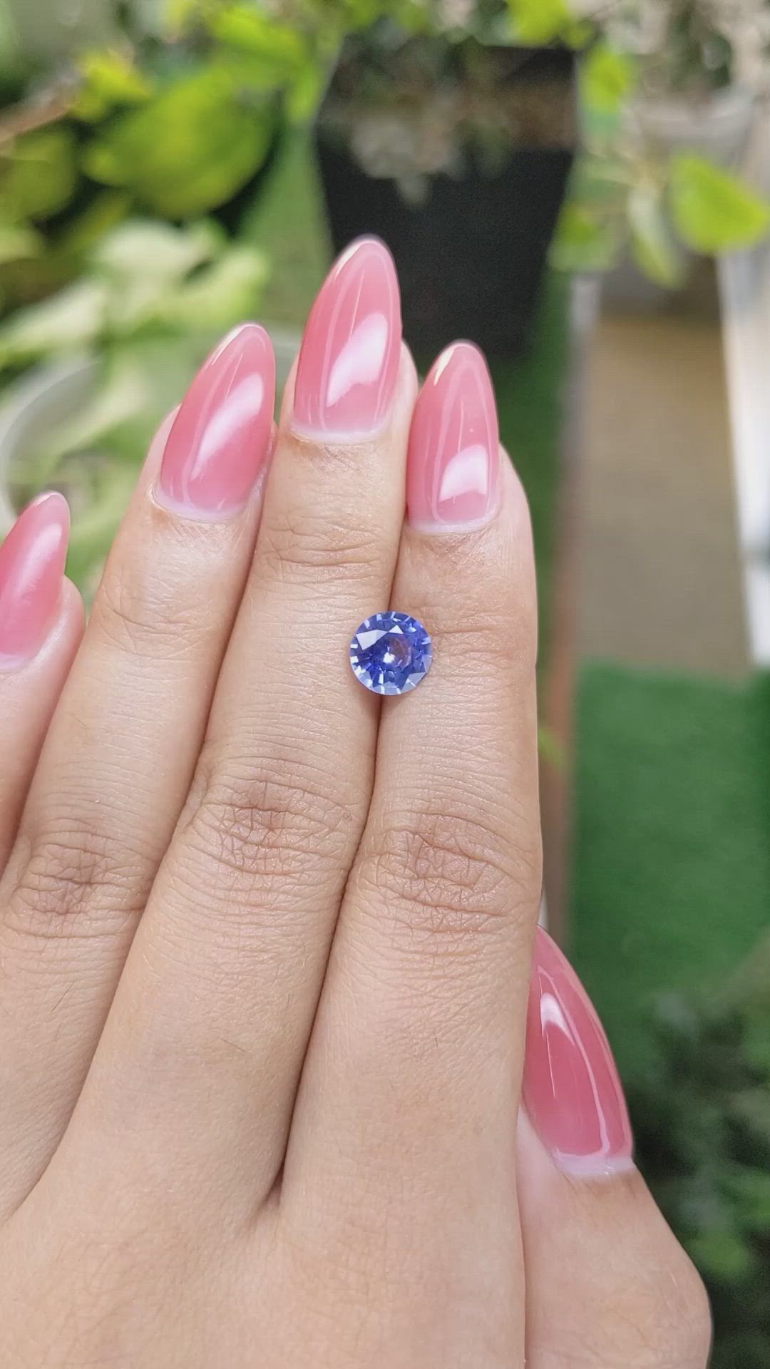 1.60 Ct. Blue Sapphire from Ceylon (Sri Lanka) Size Video