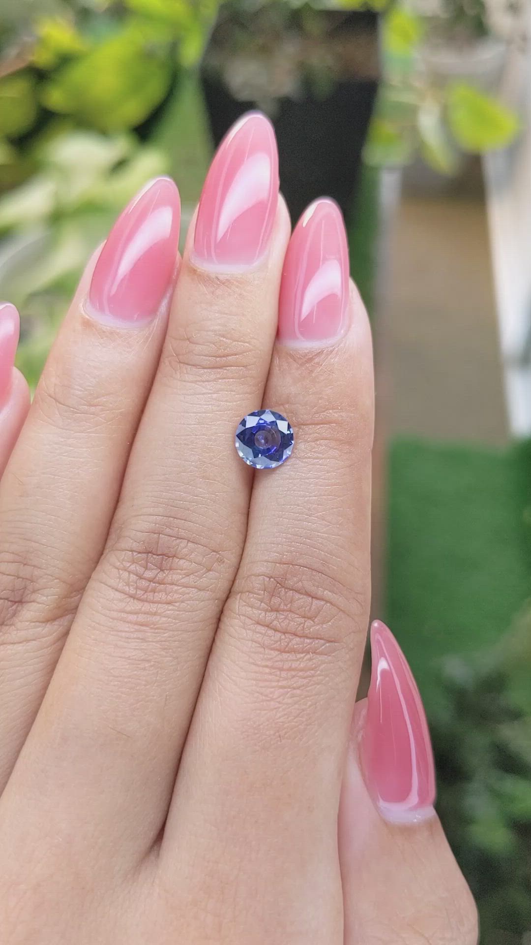 1.24 Ct. Blue Sapphire from Ceylon (Sri Lanka) Size Video