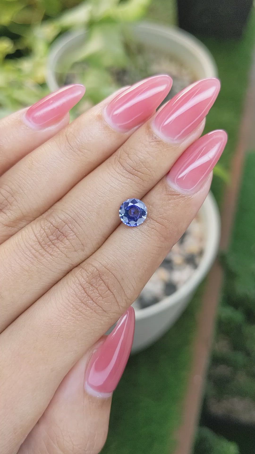 1.24 Ct. Blue Sapphire from Ceylon (Sri Lanka) Size Video