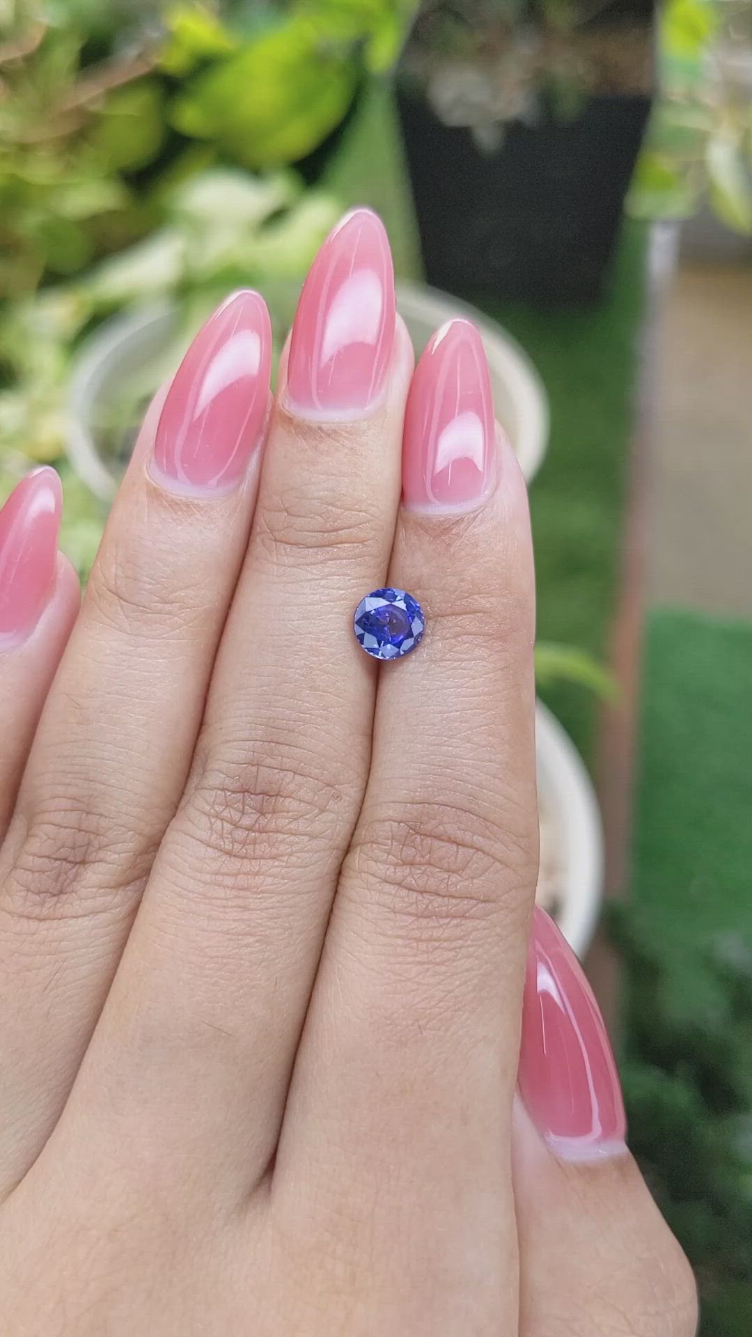 1.26 Ct. Blue Sapphire from Ceylon (Sri Lanka) Size Video