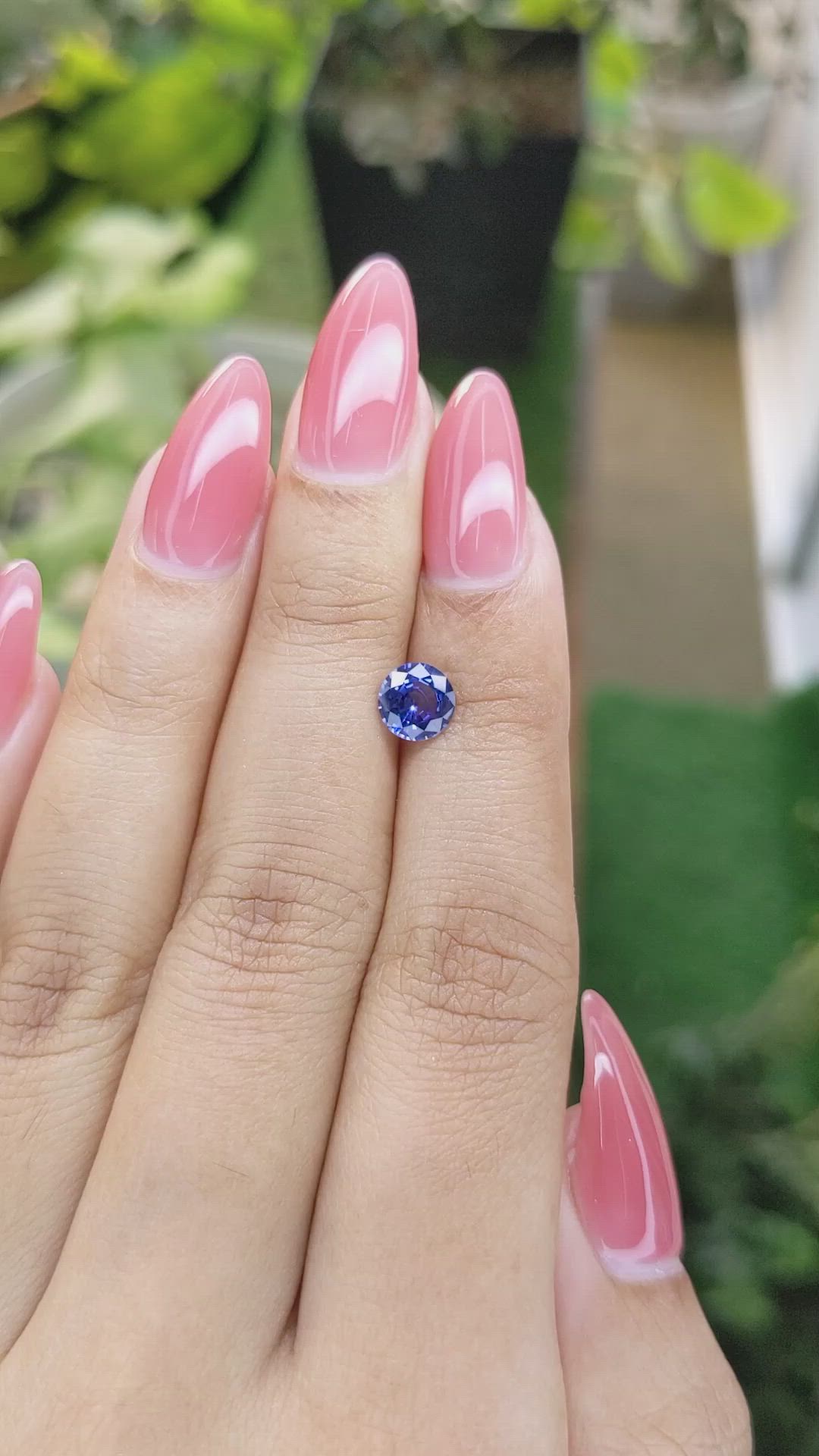 0.95 Ct. Blue Sapphire from Ceylon (Sri Lanka) Size Video