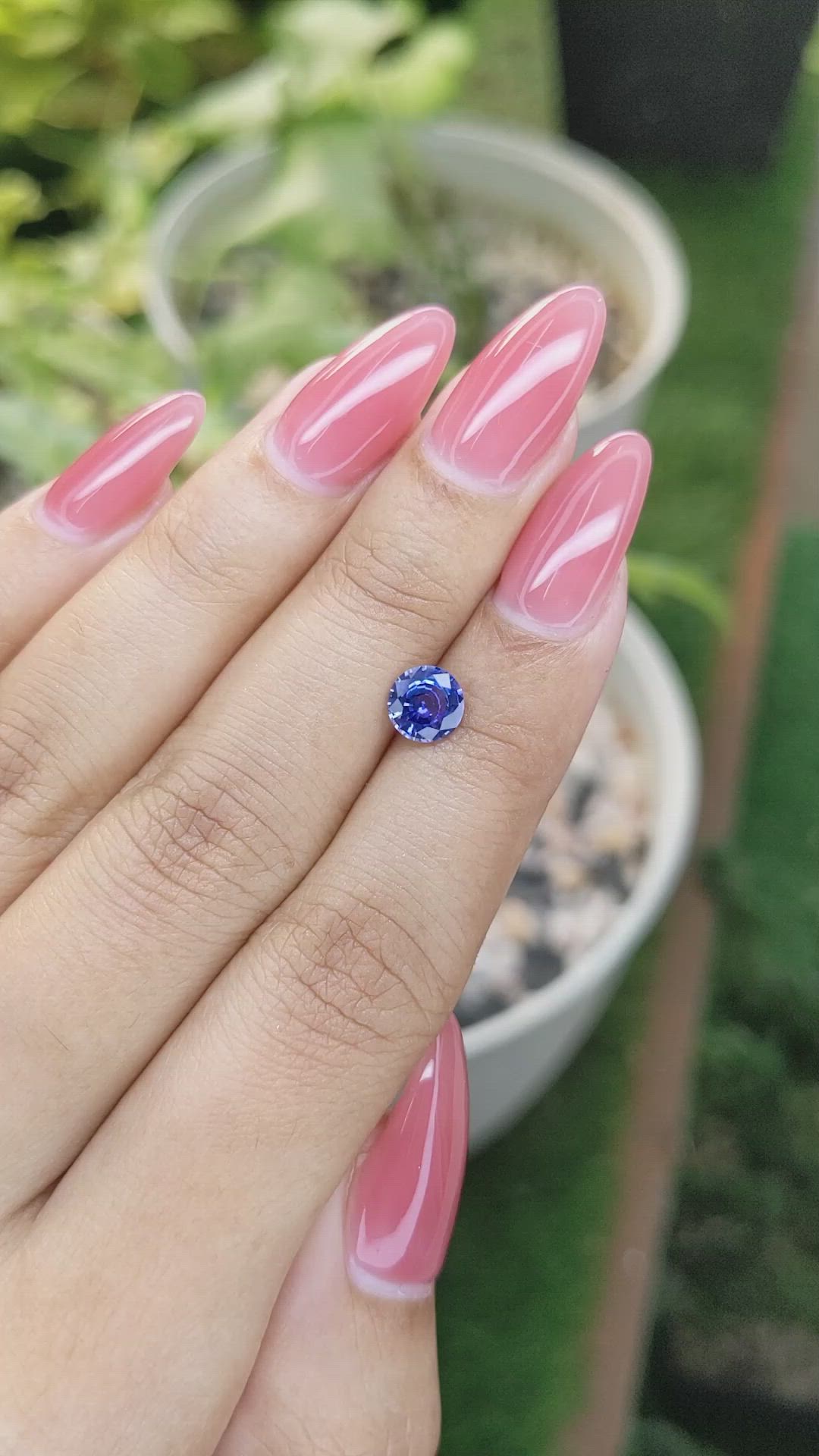 0.95 Ct. Blue Sapphire from Ceylon (Sri Lanka) Size Video