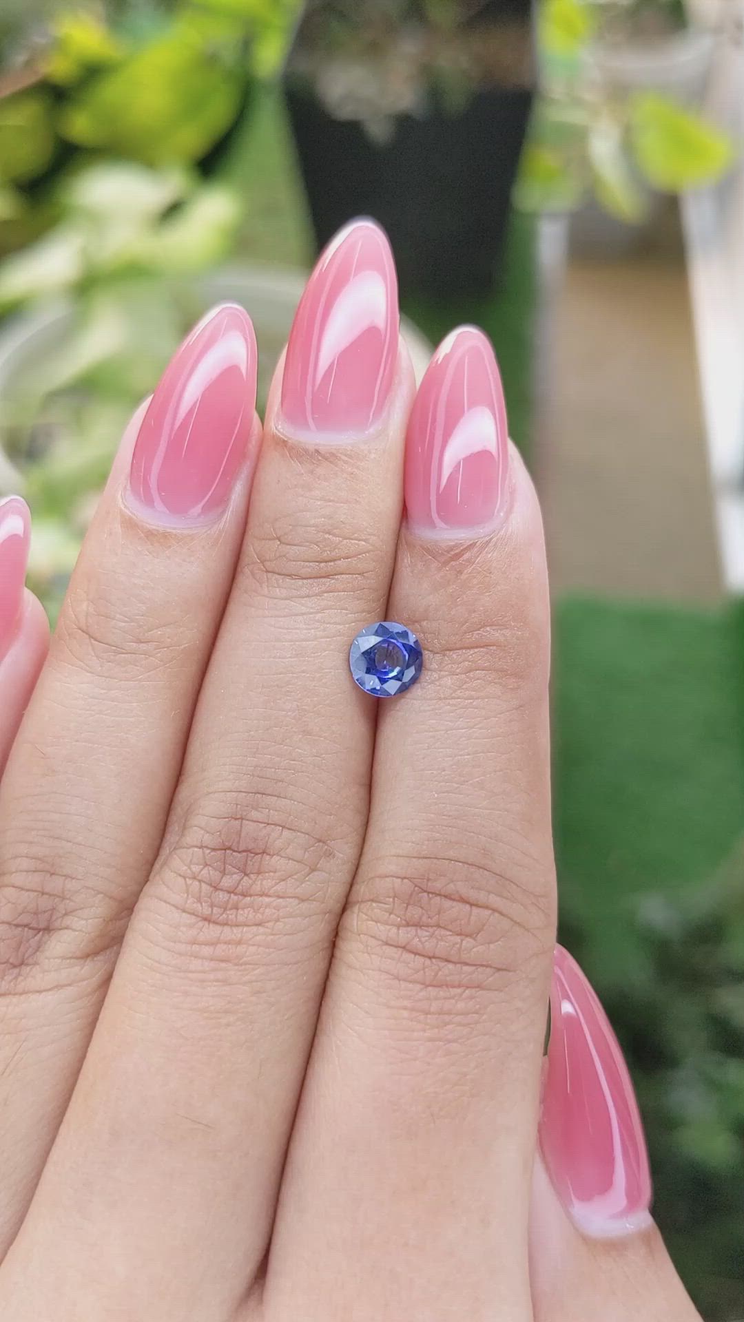 0.94 Ct. Blue Sapphire from Ceylon (Sri Lanka) Size Video