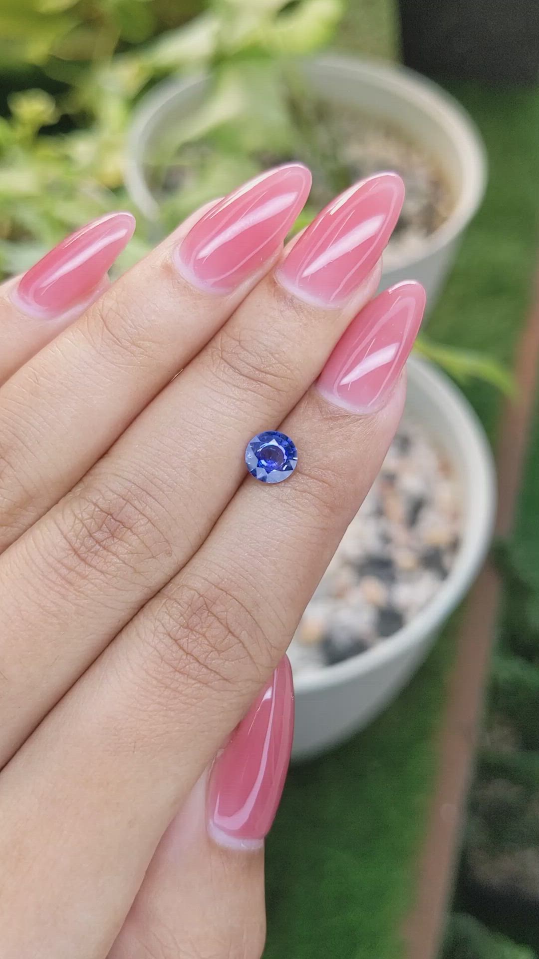 0.98 Ct. Blue Sapphire from Ceylon (Sri Lanka) Size Video