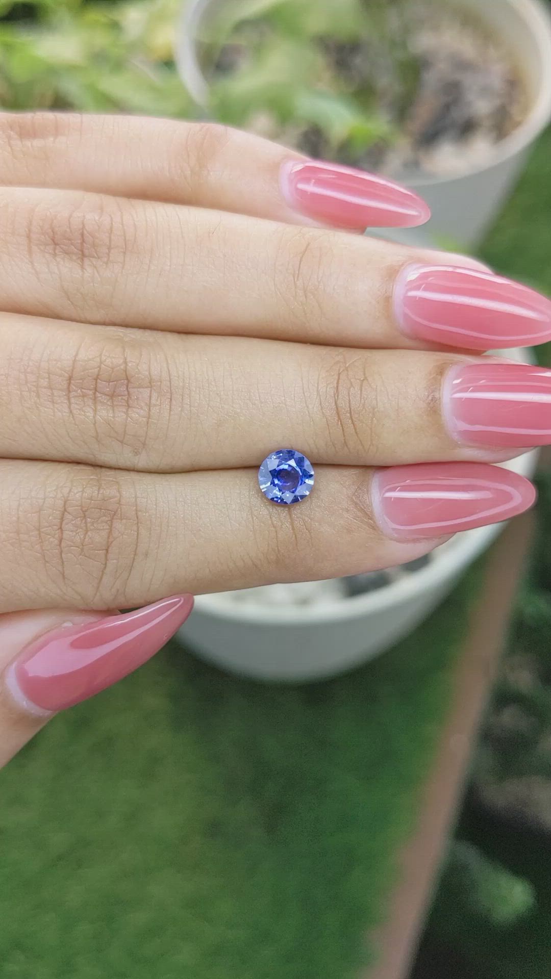 0.98 Ct. Blue Sapphire from Ceylon (Sri Lanka) Size Video