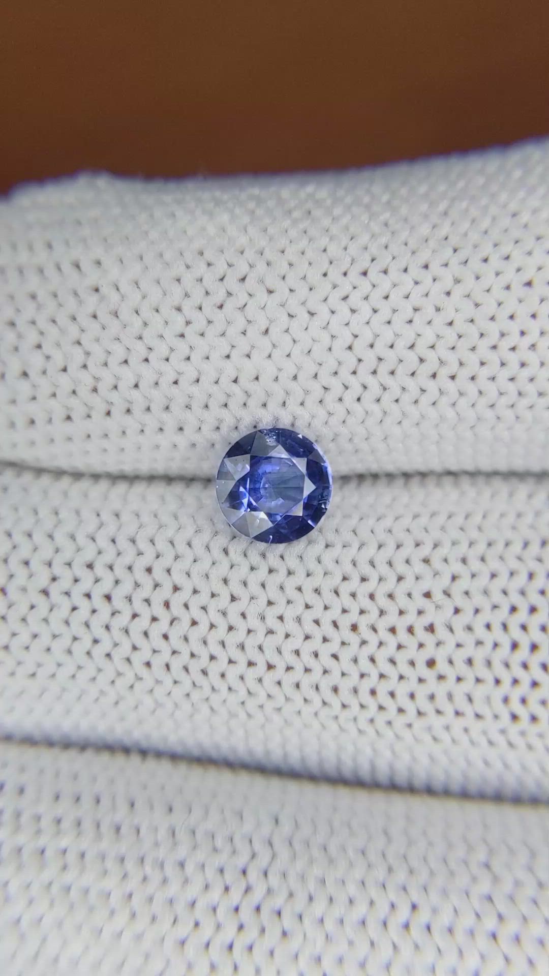 0.98 Ct. Blue Sapphire from Ceylon (Sri Lanka) Size Video