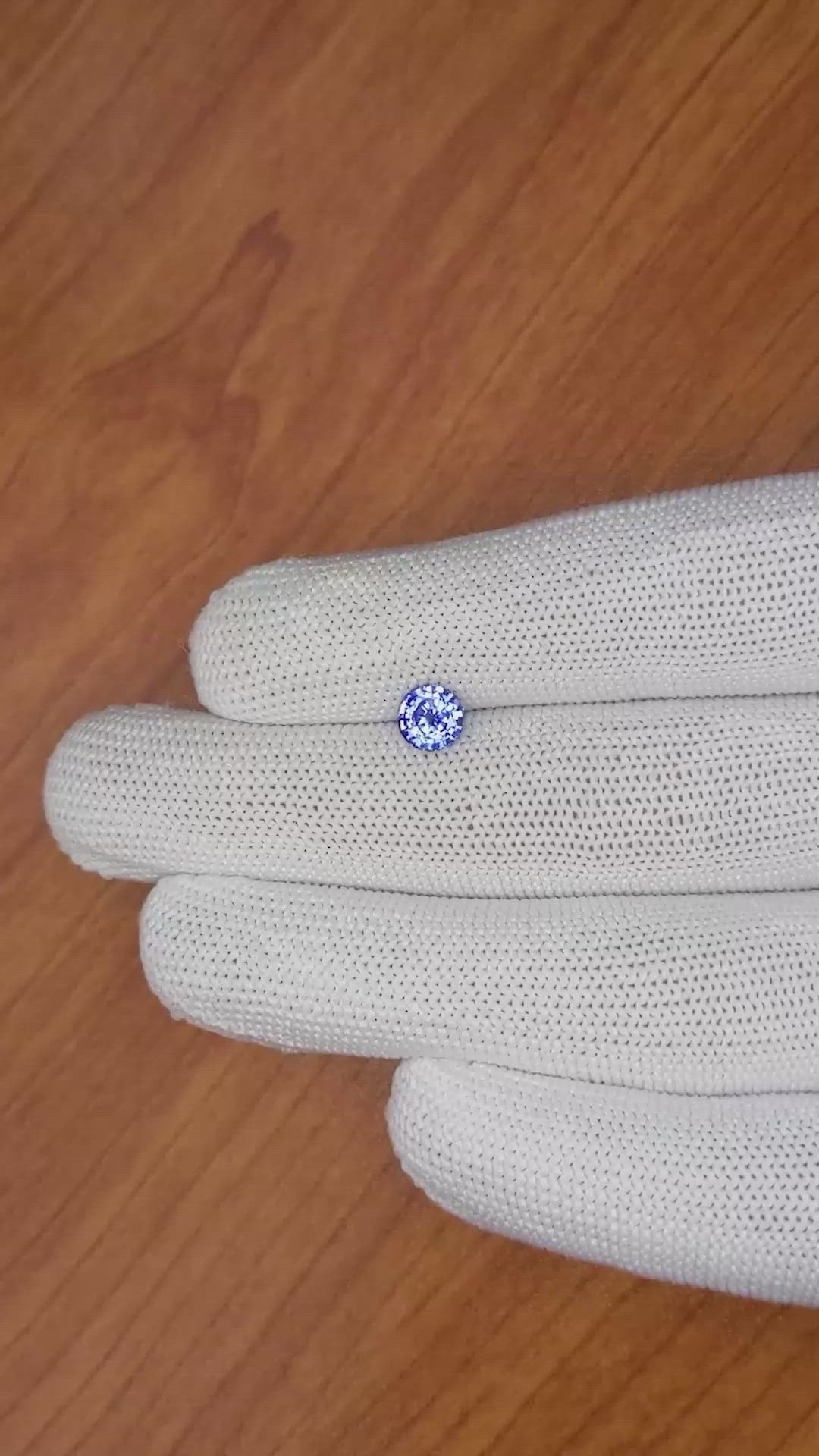 1.15 Ct. Blue Sapphire from Ceylon (Sri Lanka) Size Video