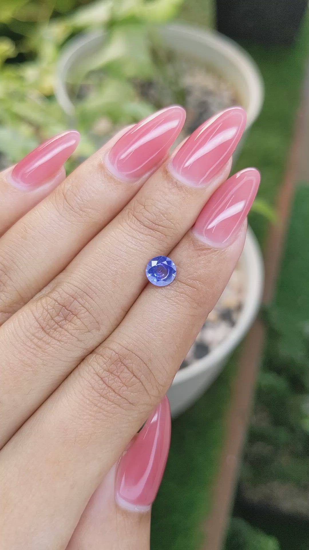 0.84 Ct. Blue Sapphire from Ceylon (Sri Lanka) Size Video