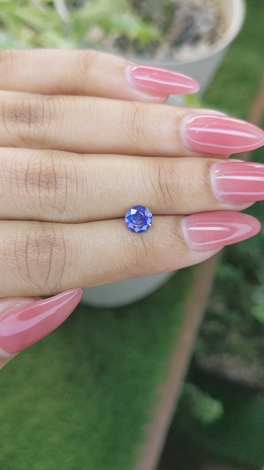 0.84 Ct. Blue Sapphire from Ceylon (Sri Lanka) Size Video