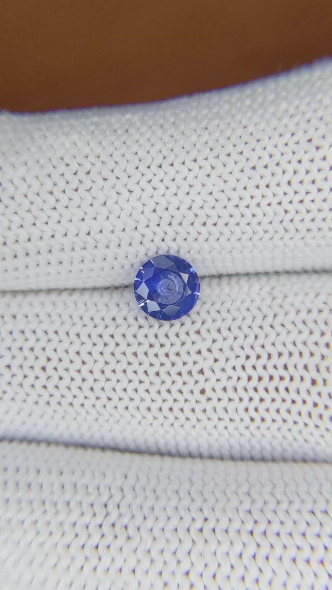 0.84 Ct. Blue Sapphire from Ceylon (Sri Lanka) Size Video