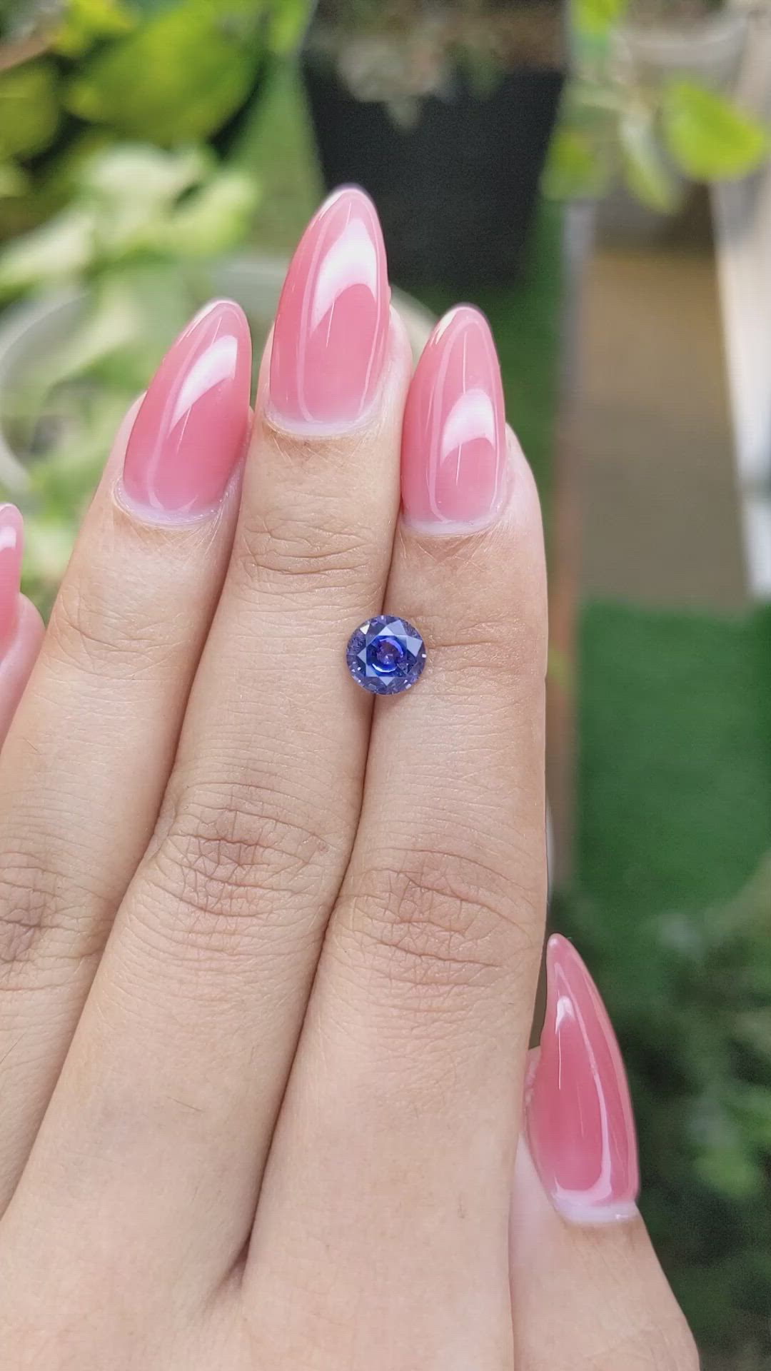1.30 Ct. Blue Sapphire from Ceylon (Sri Lanka) Size Video