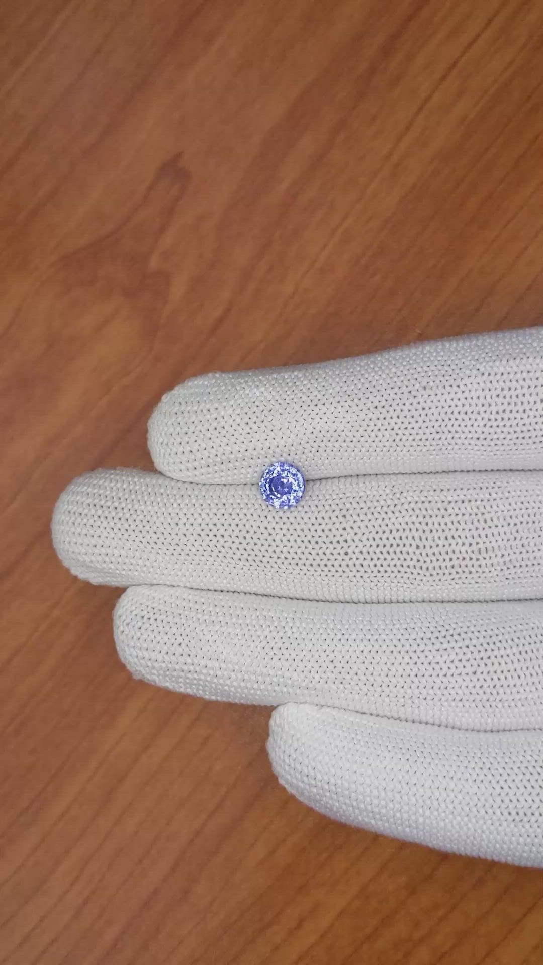 1.30 Ct. Blue Sapphire from Ceylon (Sri Lanka) Size Video