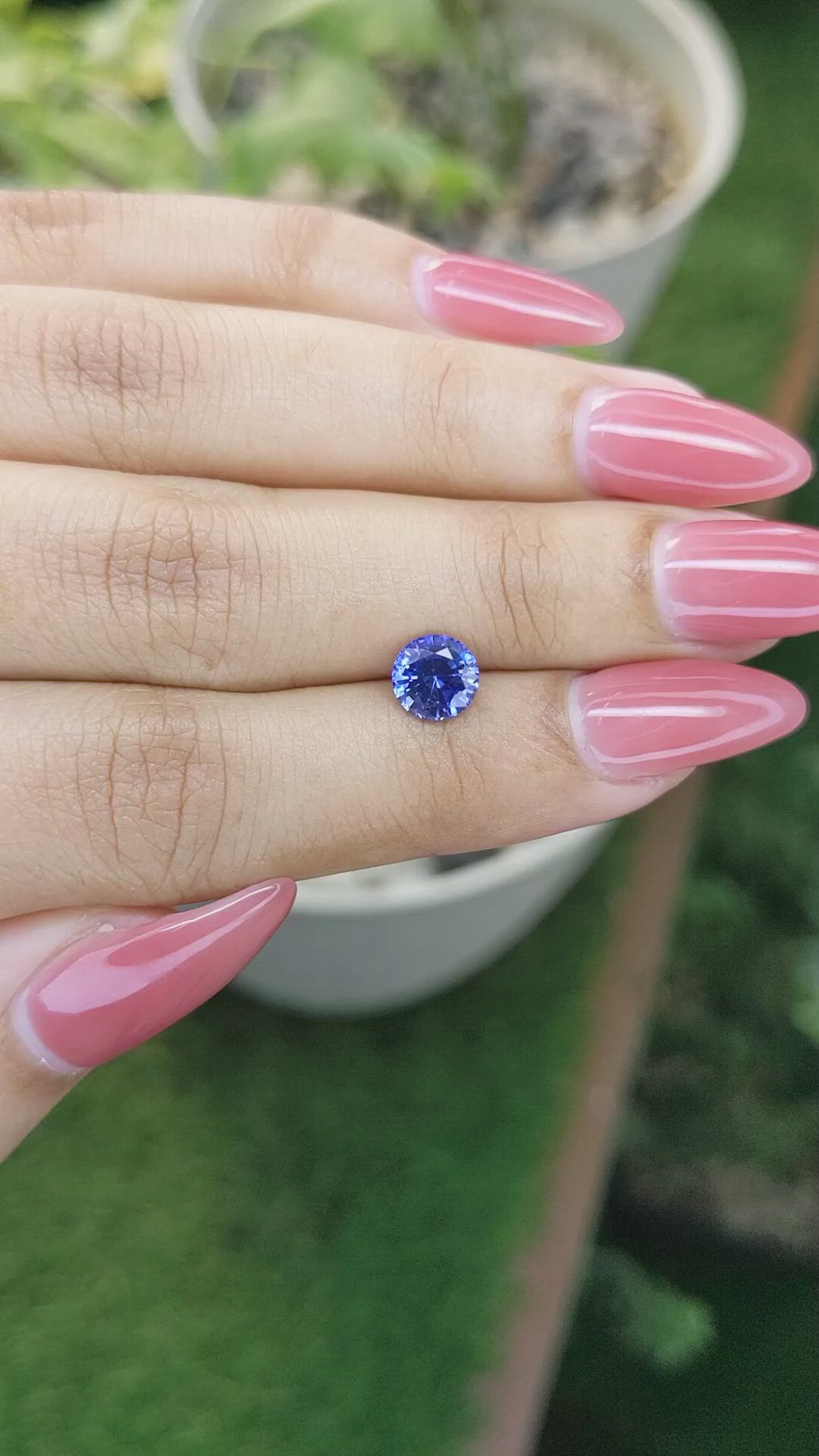 1.29 Ct. Blue Sapphire from Ceylon (Sri Lanka) Size Video
