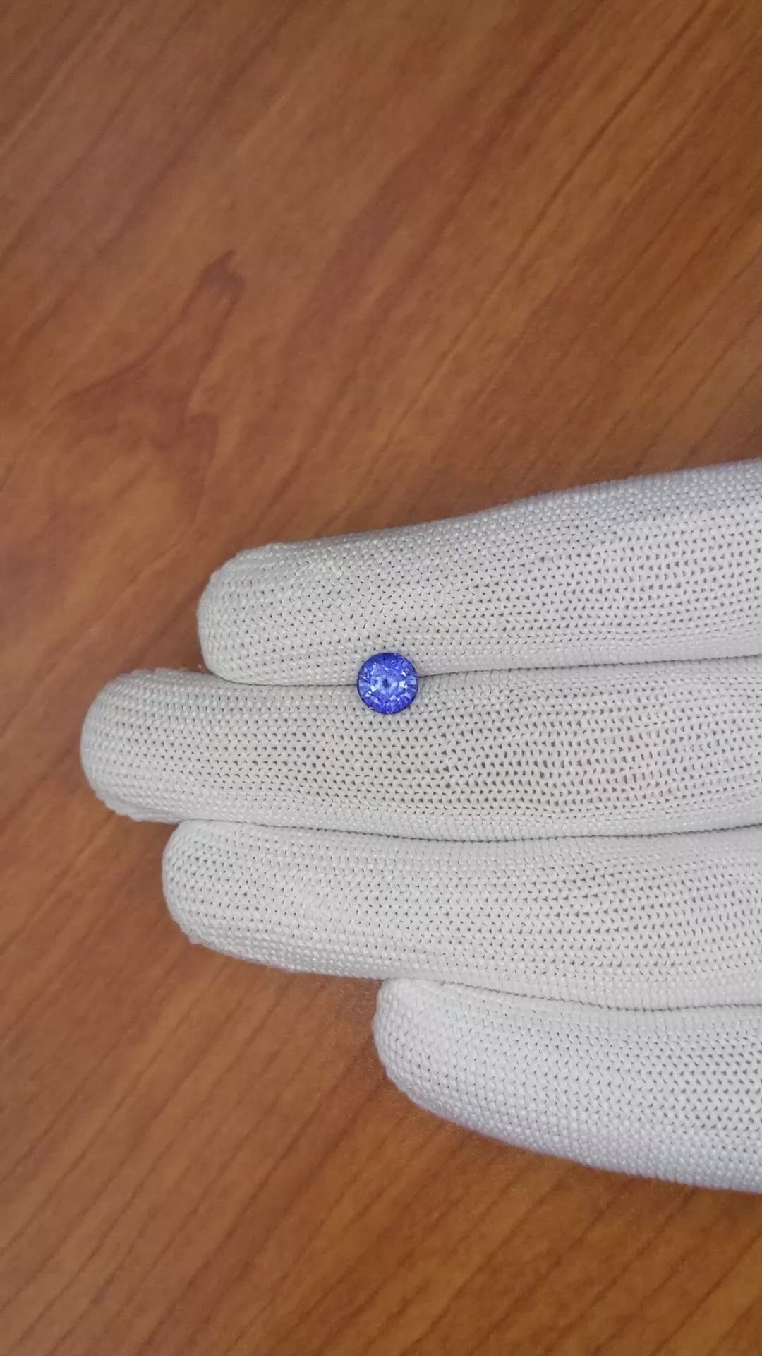 1.29 Ct. Blue Sapphire from Ceylon (Sri Lanka) Size Video