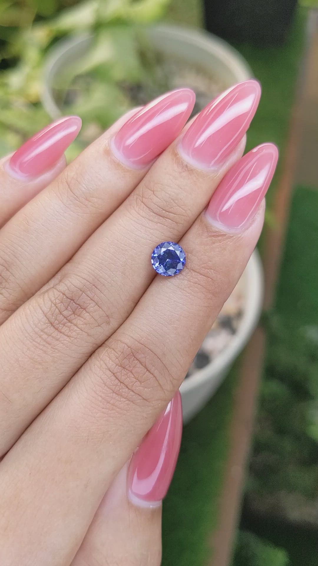 1.29 Ct. Blue Sapphire from Ceylon (Sri Lanka) Size Video