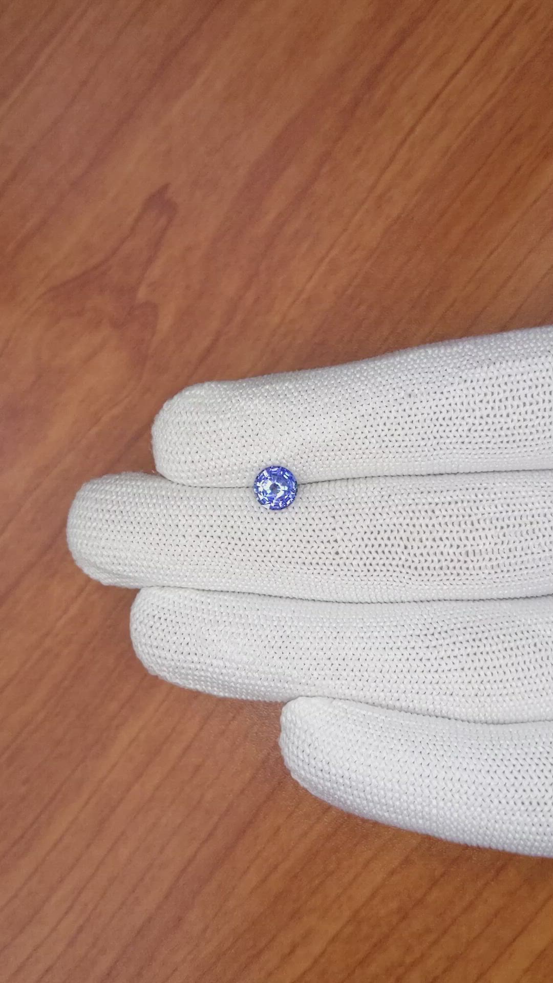 0.99 Ct. Blue Sapphire from Ceylon (Sri Lanka) Size Video