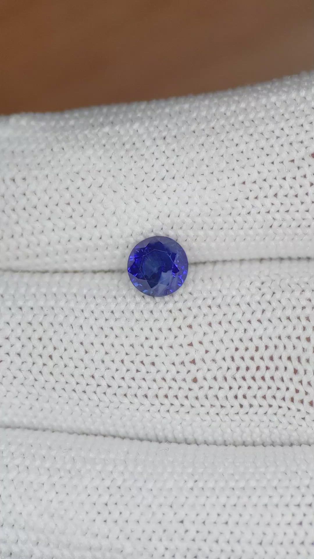 1.22 Ct. Blue Sapphire from Ceylon (Sri Lanka) Size Video