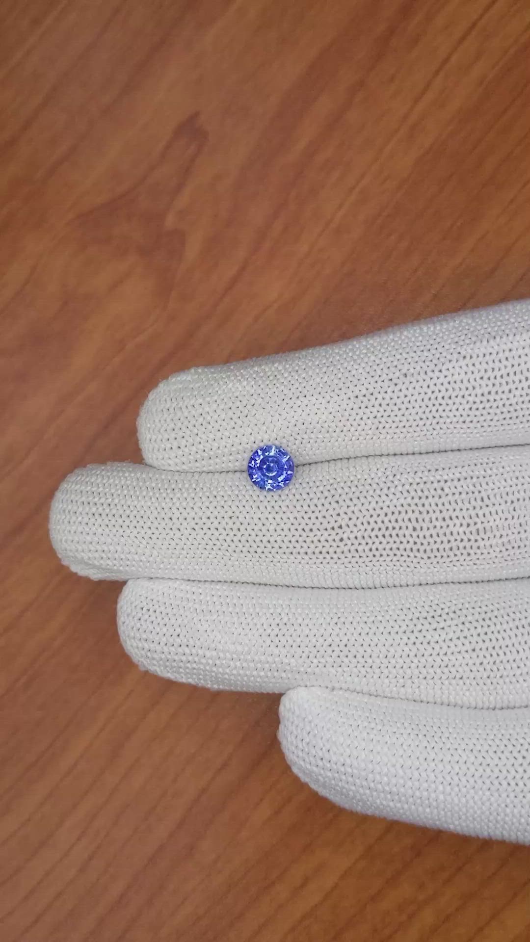 1.29 Ct. Blue Sapphire from Ceylon (Sri Lanka) Size Video