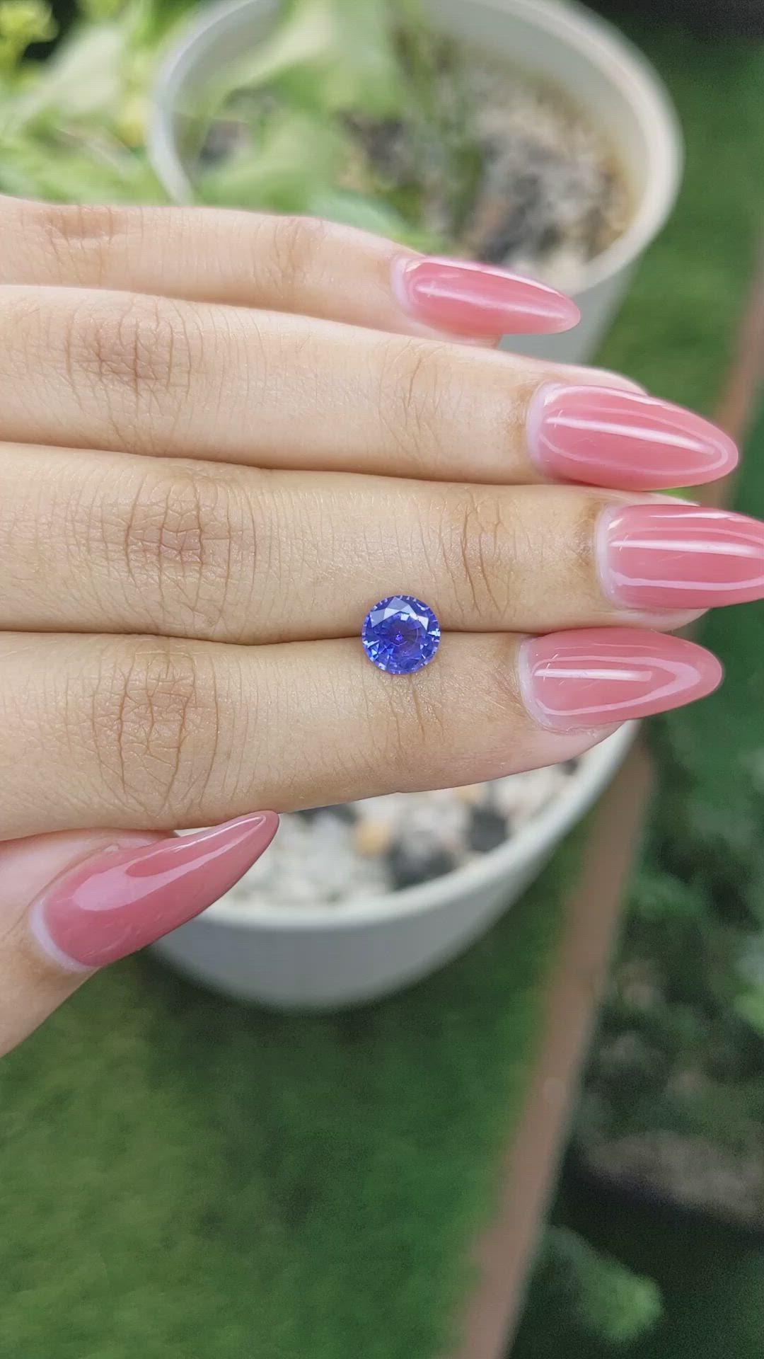 1.26 Ct. Blue Sapphire from Ceylon (Sri Lanka) Size Video