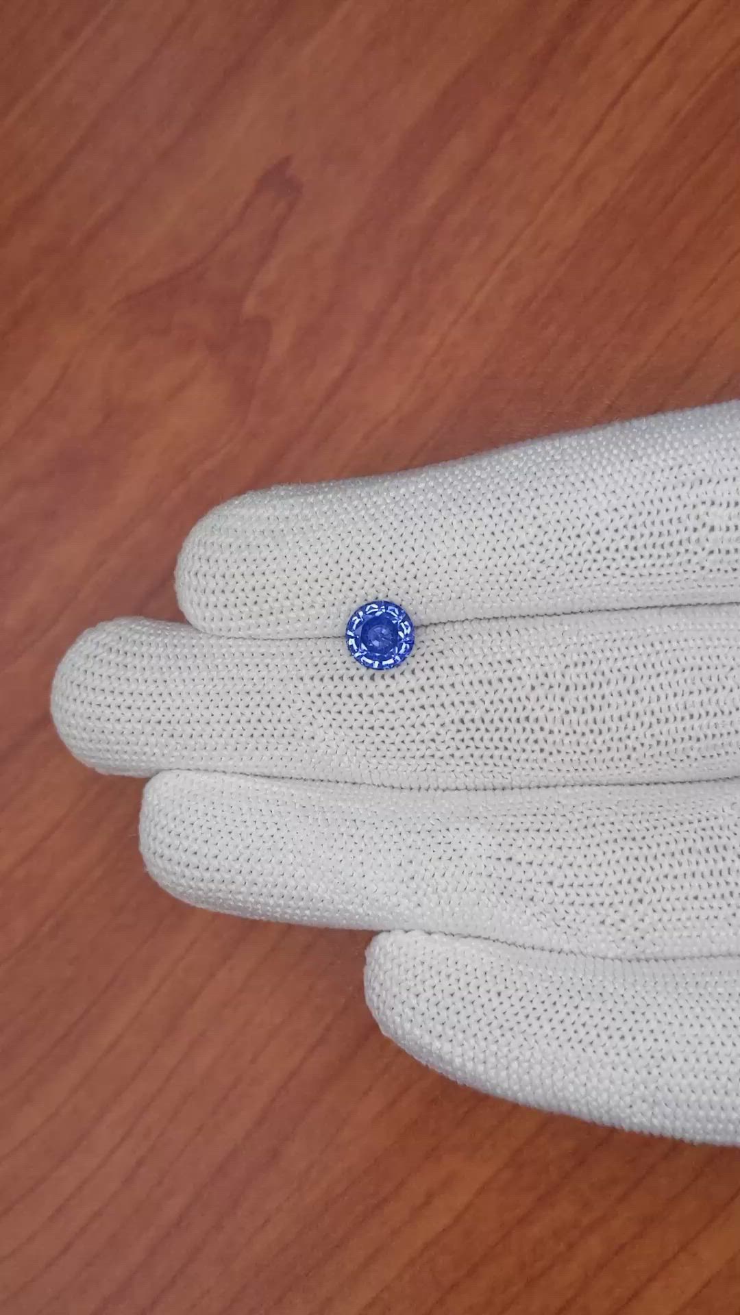 1.56 Ct. Blue Sapphire from Ceylon (Sri Lanka) Size Video