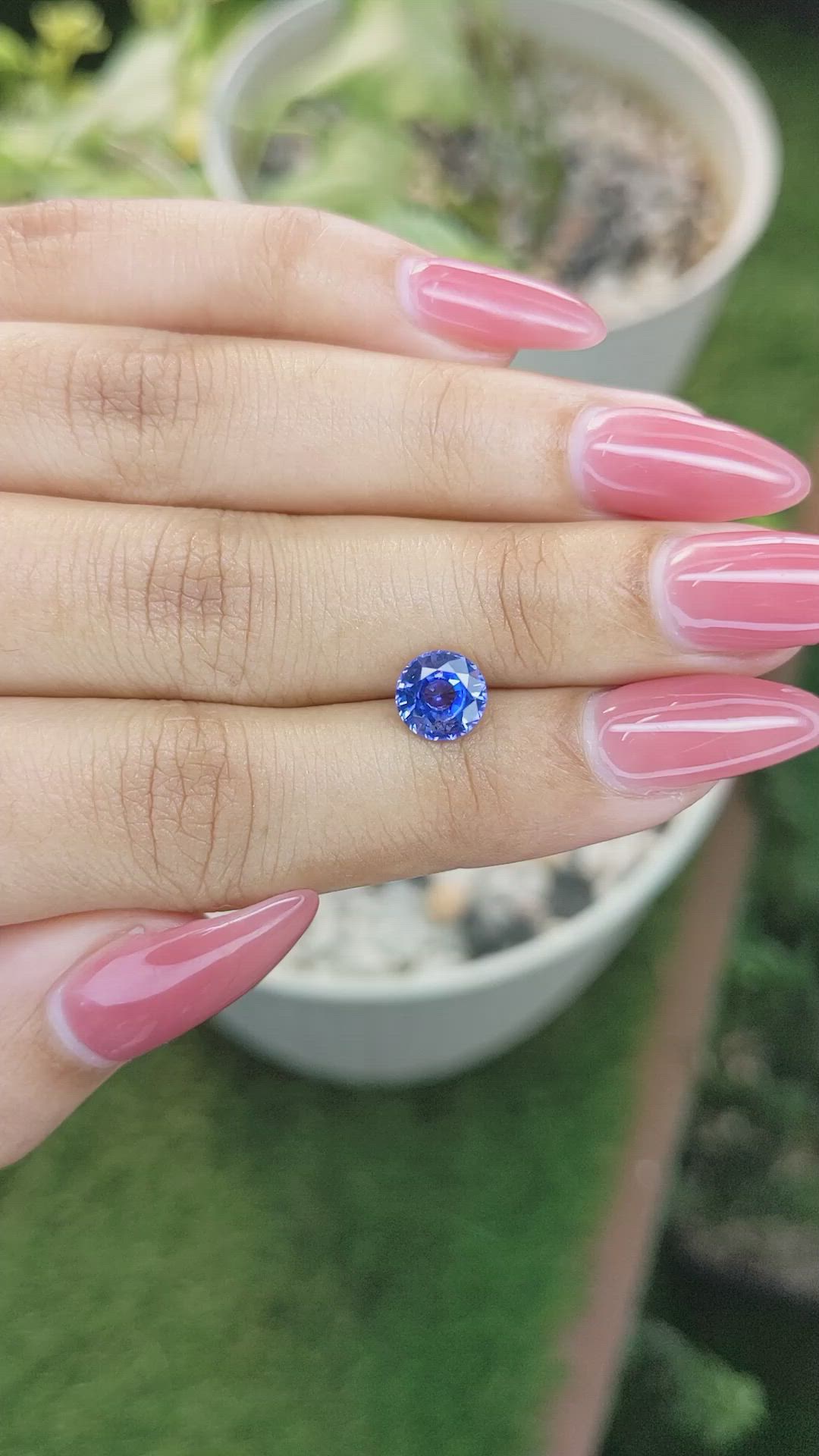 1.56 Ct. Blue Sapphire from Ceylon (Sri Lanka) Size Video