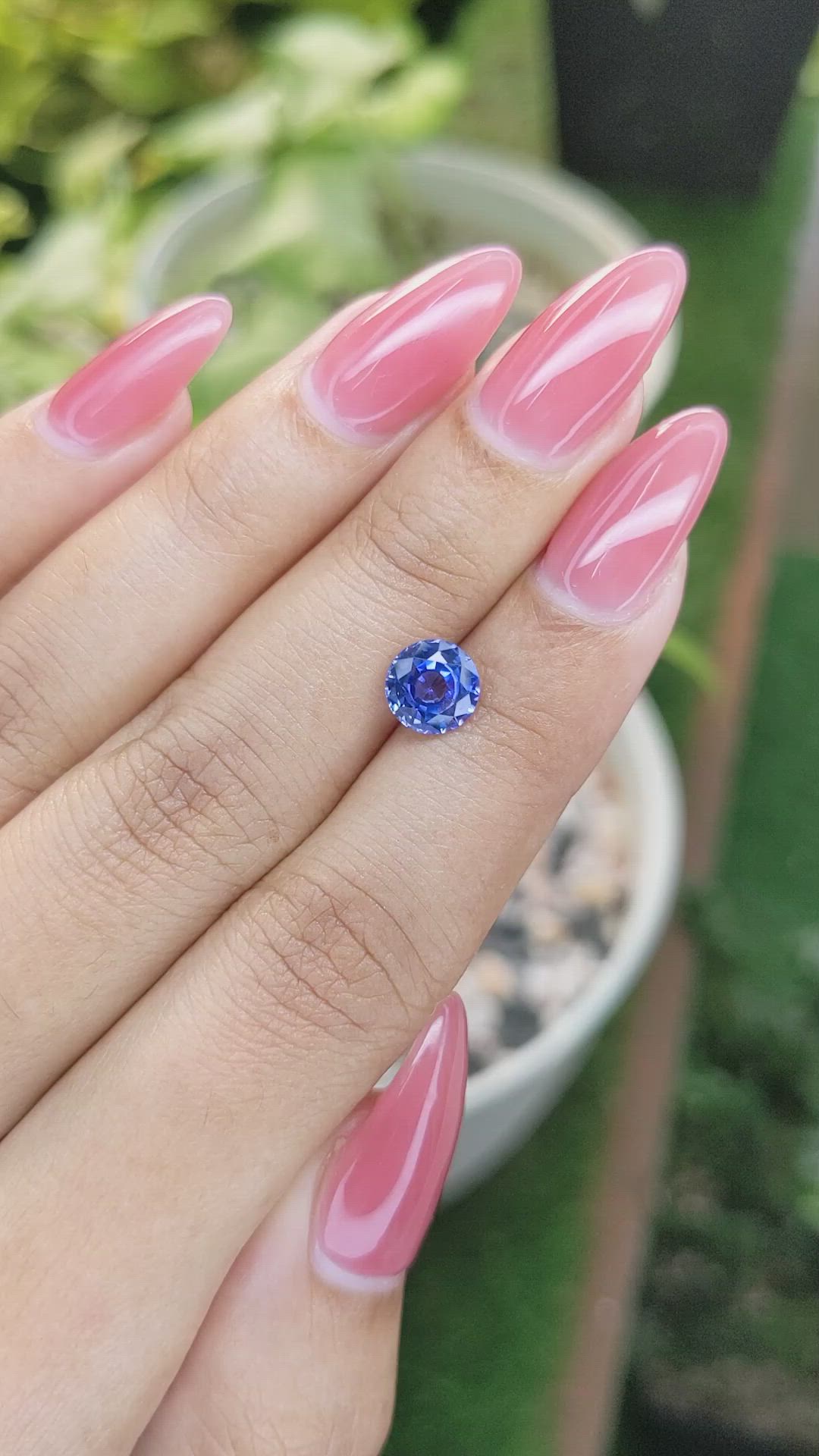 1.56 Ct. Blue Sapphire from Ceylon (Sri Lanka) Size Video