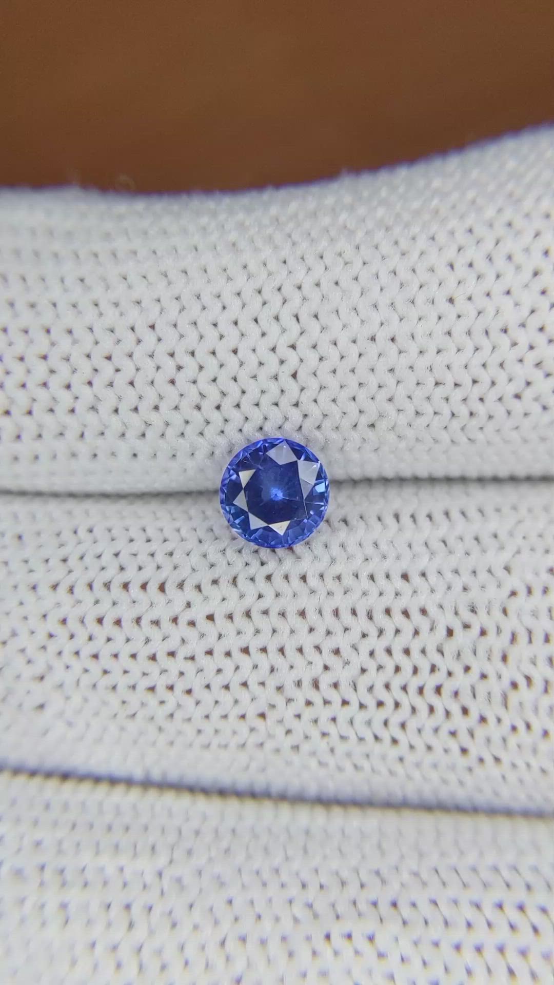 1.18 Ct. Blue Sapphire from Ceylon (Sri Lanka) Size Video
