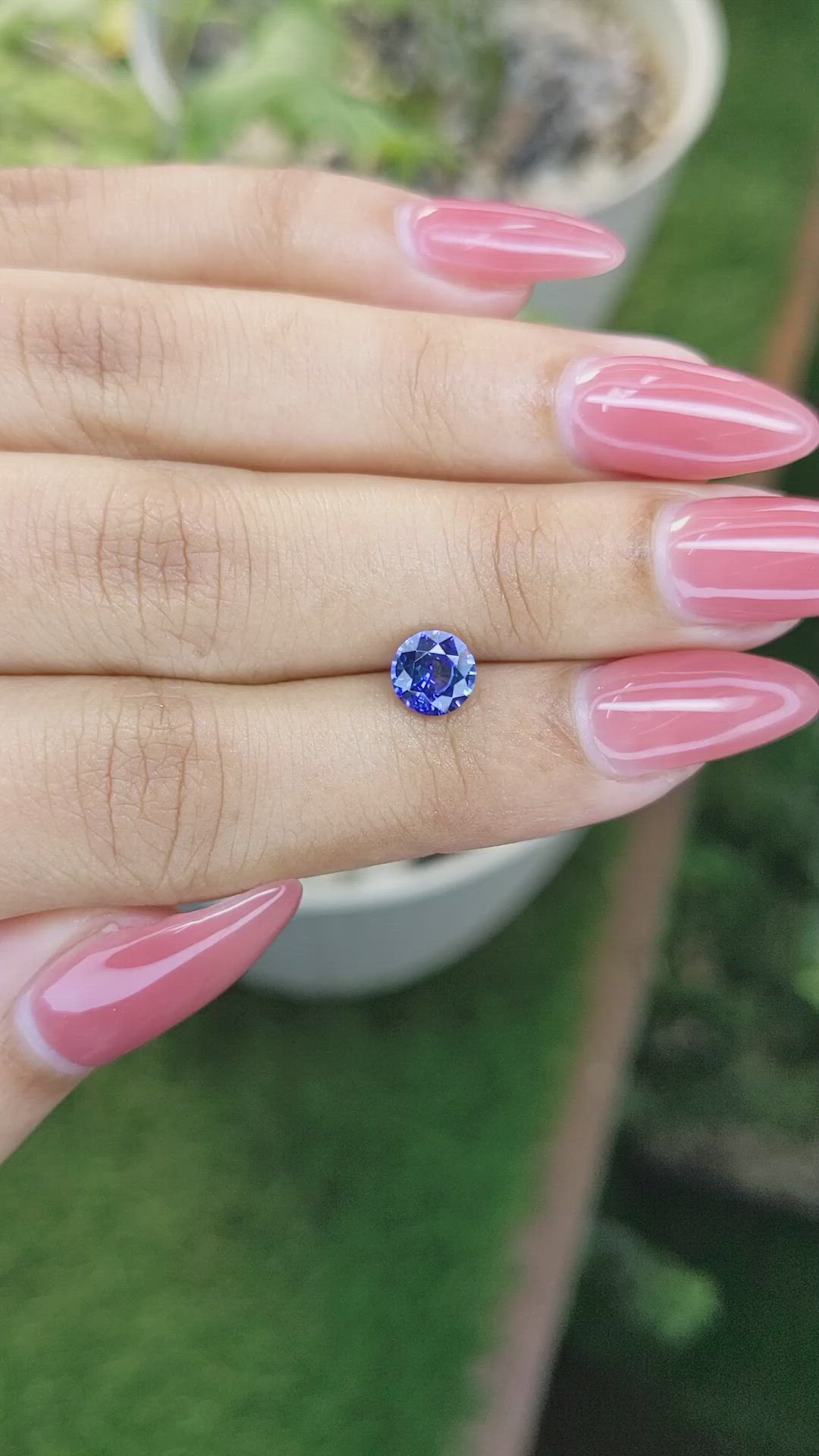 1.11 Ct. Blue Sapphire from Ceylon (Sri Lanka) Size Video