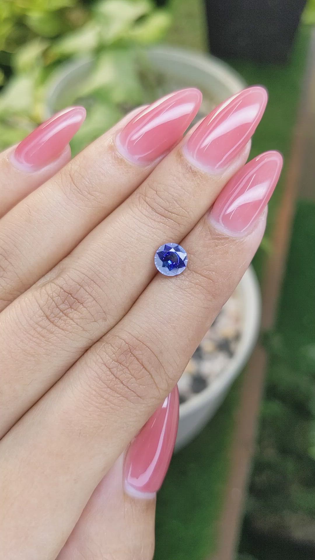 1.11 Ct. Blue Sapphire from Ceylon (Sri Lanka) Size Video