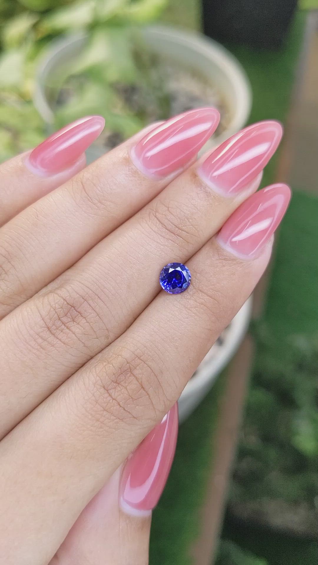 0.93 Ct. Blue Sapphire from Ceylon (Sri Lanka) Size Video