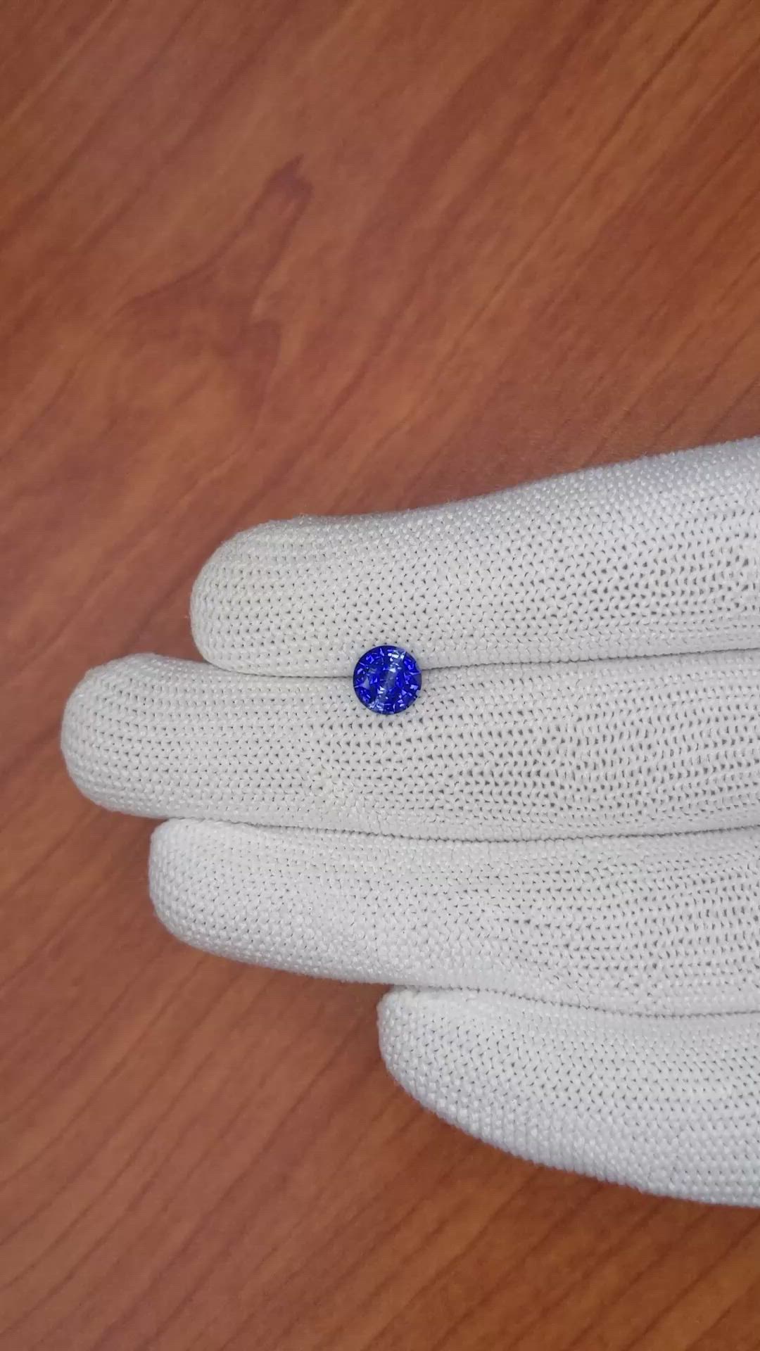 1.30 Ct. Blue Sapphire from Ceylon (Sri Lanka) Size Video
