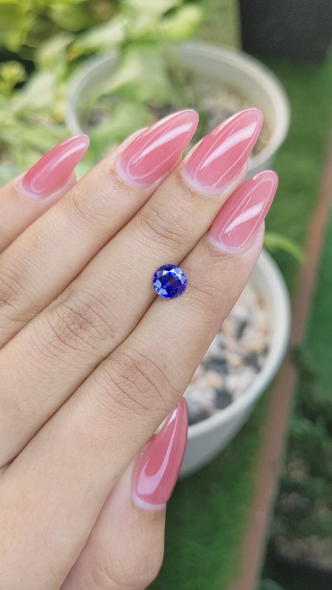 1.30 Ct. Blue Sapphire from Ceylon (Sri Lanka) Size Video