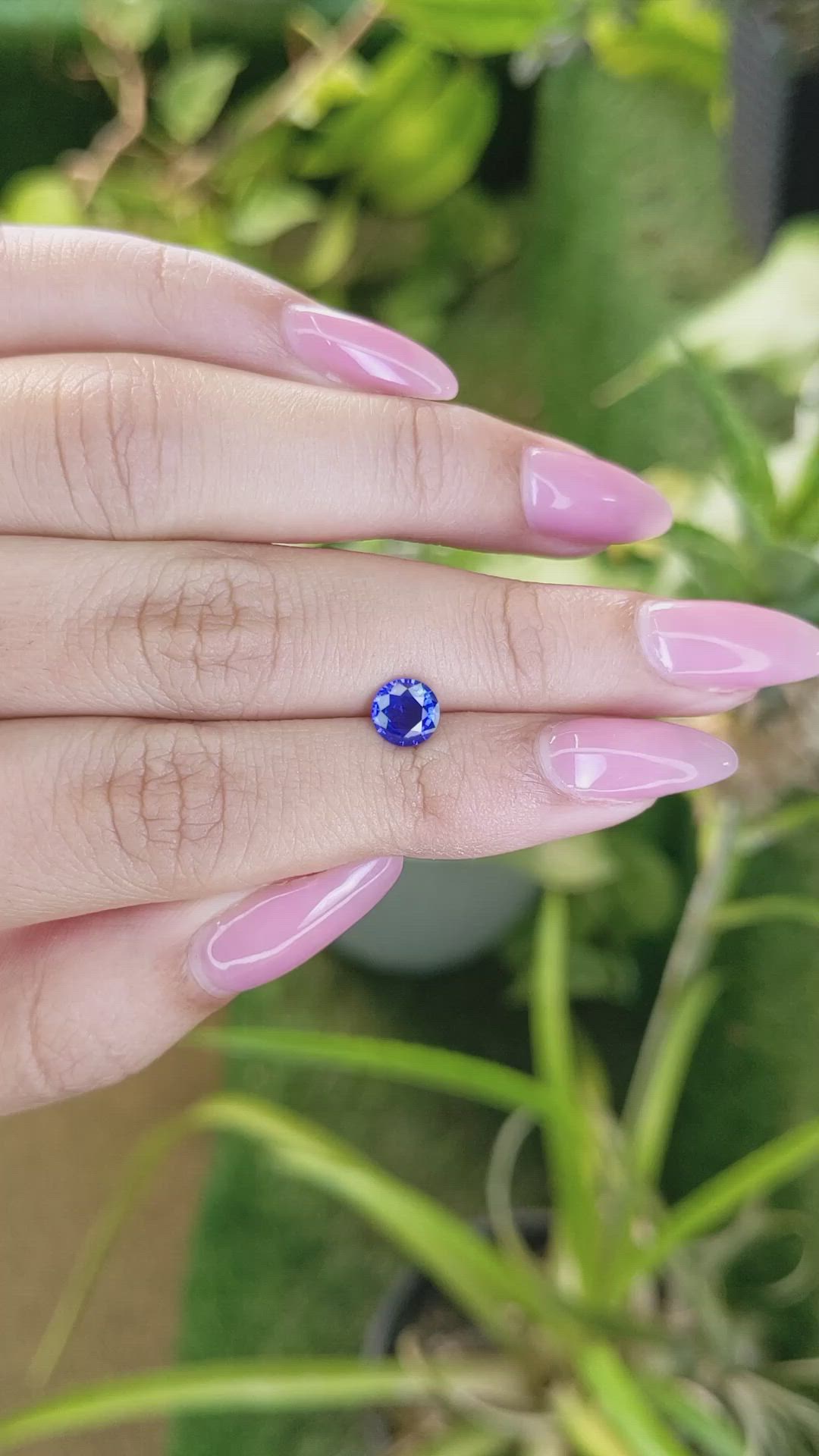 0.88 Ct. Blue Sapphire from Ceylon (Sri Lanka) Size Video