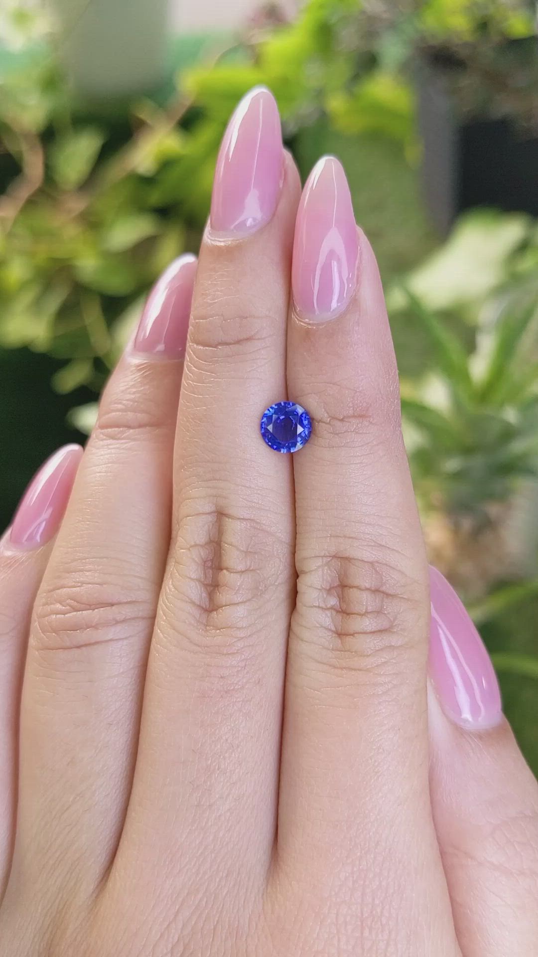 0.88 Ct. Blue Sapphire from Ceylon (Sri Lanka) Size Video