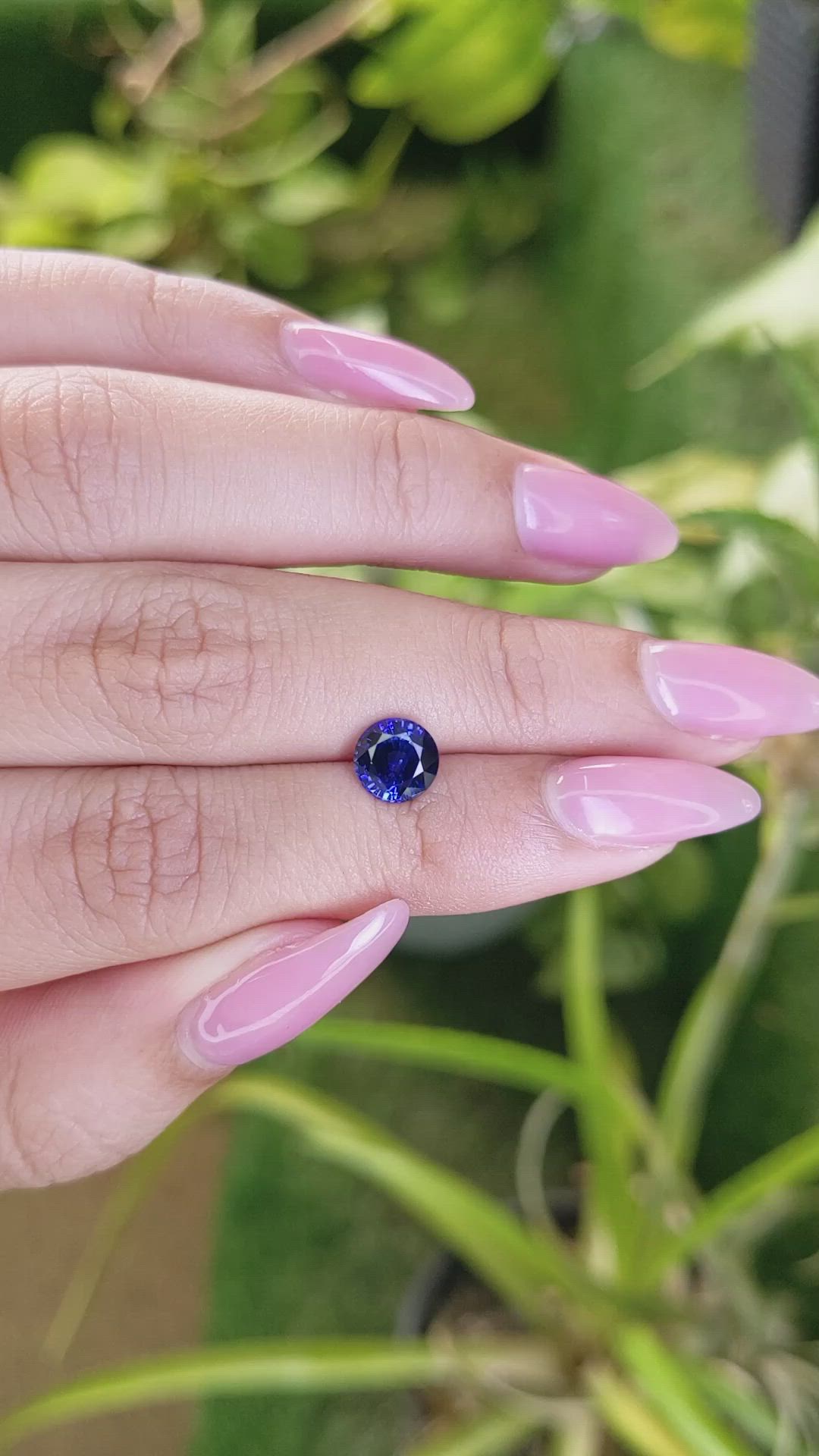1.58 Ct. Blue Sapphire from Ceylon (Sri Lanka) Size Video