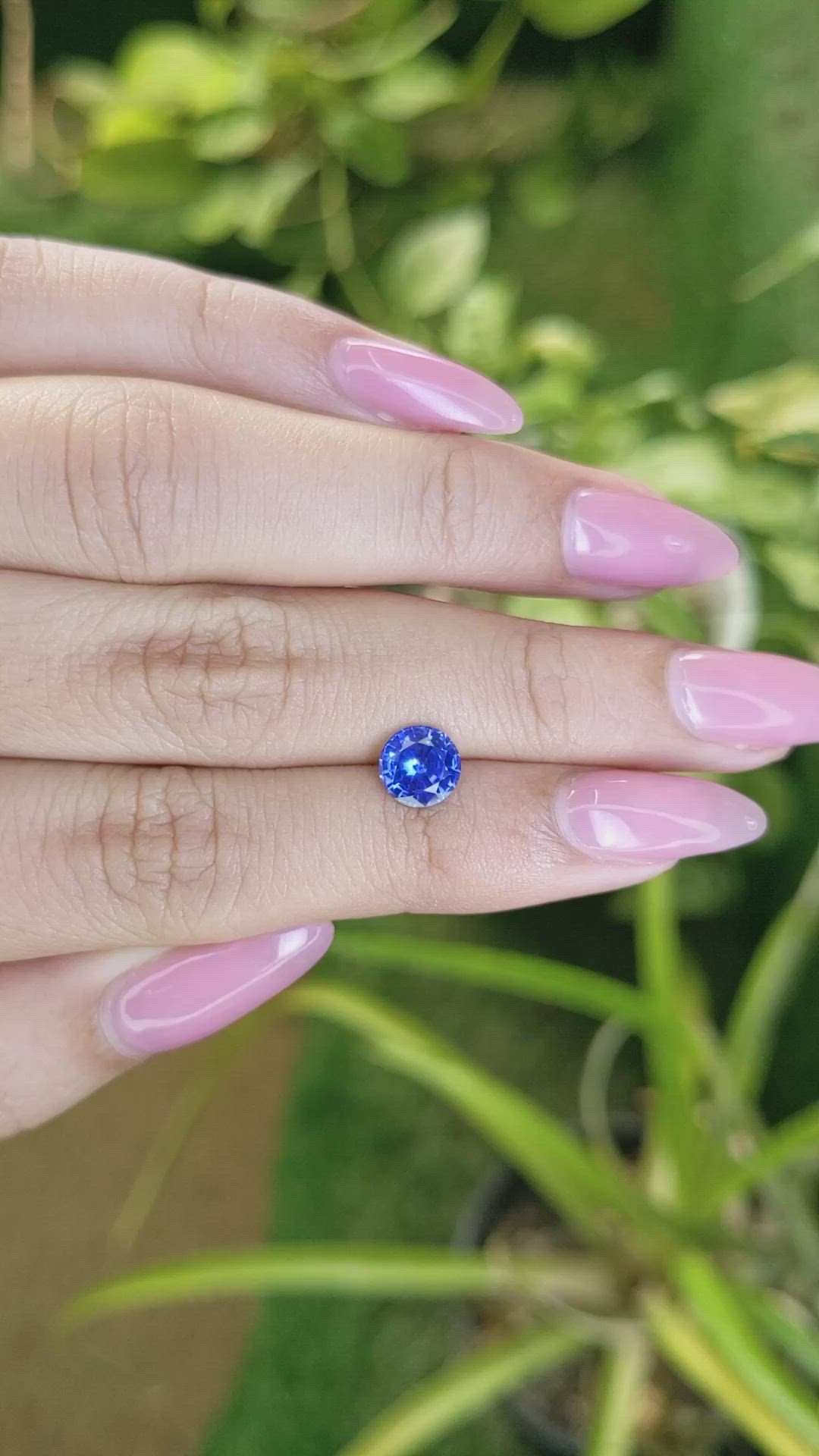 1.37 Ct. Blue Sapphire from Ceylon (Sri Lanka) Size Video