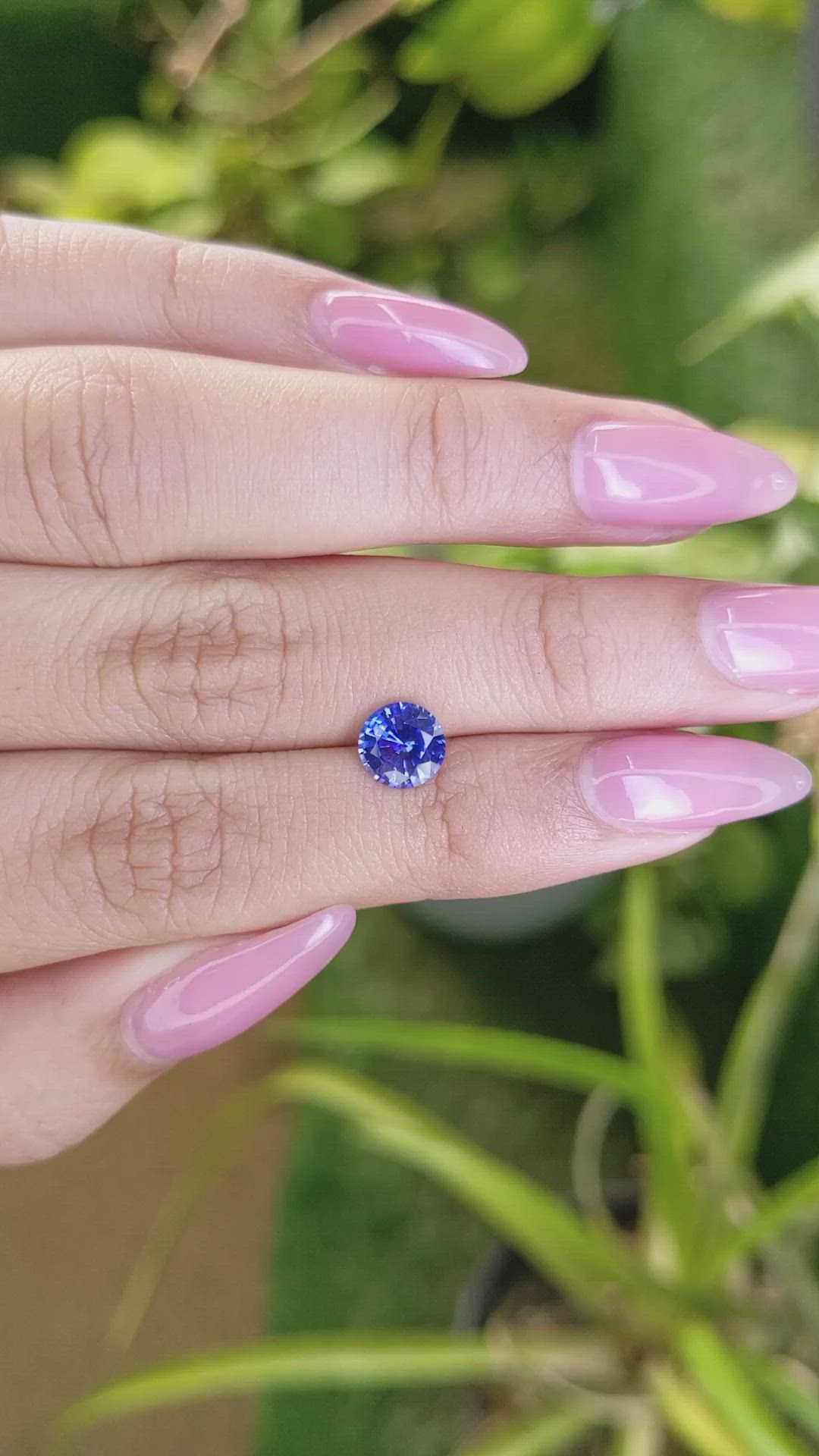 1.24 Ct. Blue Sapphire from Ceylon (Sri Lanka) Size Video