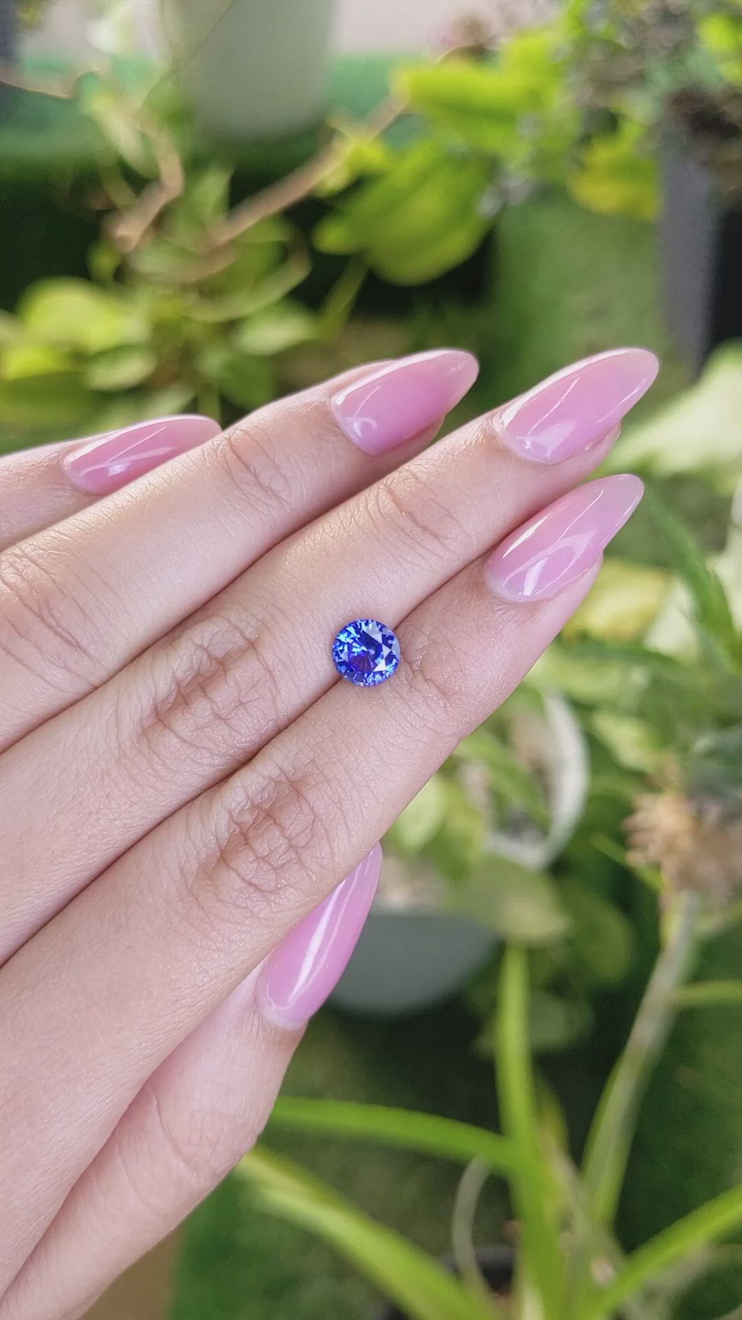 1.24 Ct. Blue Sapphire from Ceylon (Sri Lanka) Size Video