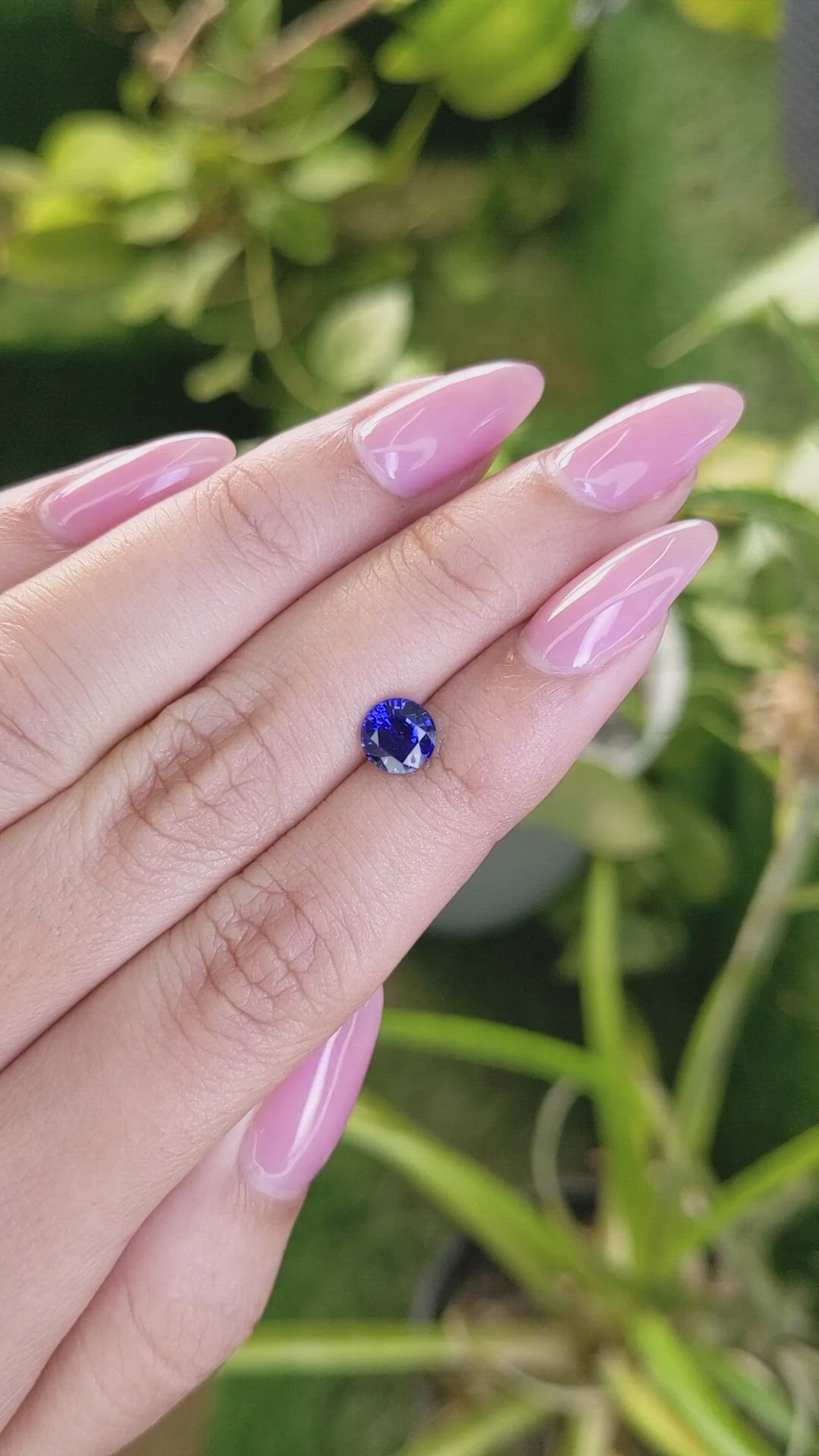 1.03 Ct. Blue Sapphire from Ceylon (Sri Lanka) Size Video