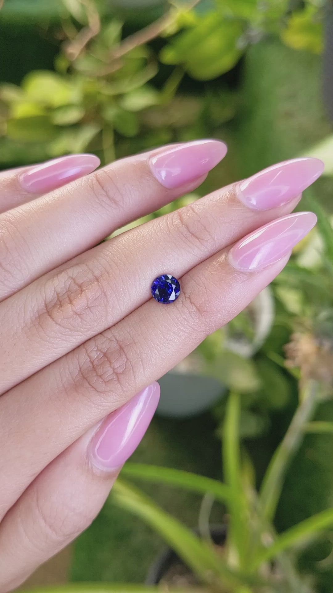 0.89 Ct. Blue Sapphire from Ceylon (Sri Lanka) Size Video