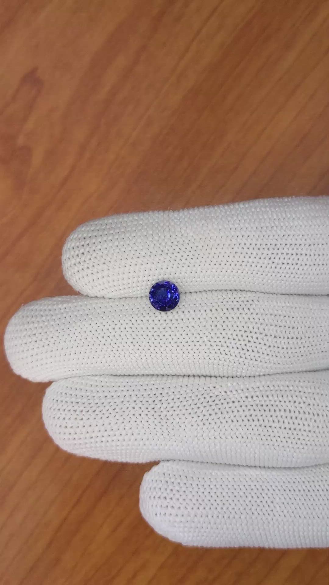 0.89 Ct. Blue Sapphire from Ceylon (Sri Lanka) Size Video