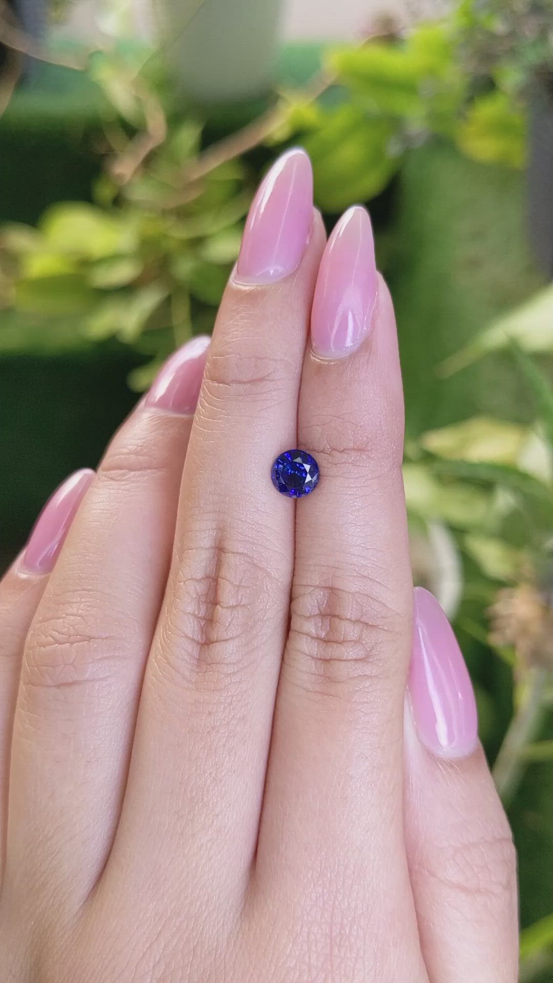 0.89 Ct. Blue Sapphire from Ceylon (Sri Lanka) Size Video