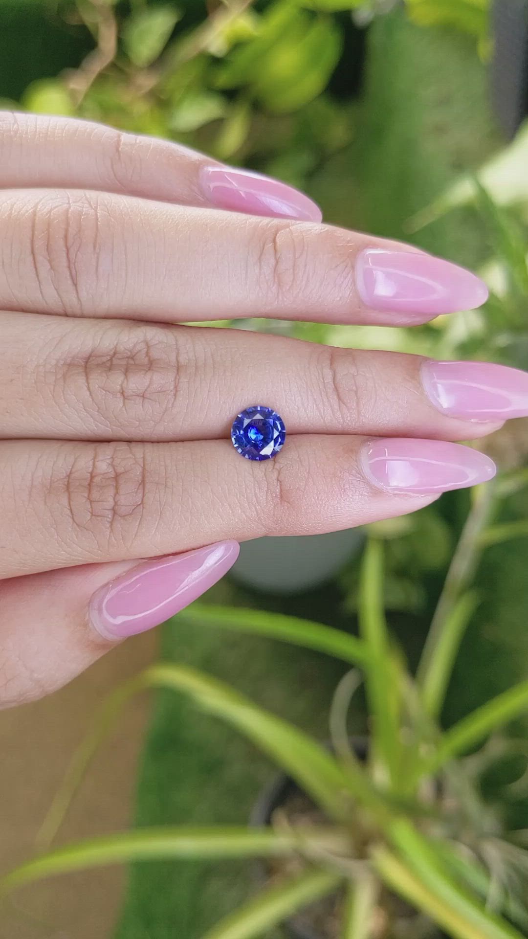 1.38 Ct. Blue Sapphire from Ceylon (Sri Lanka) Size Video